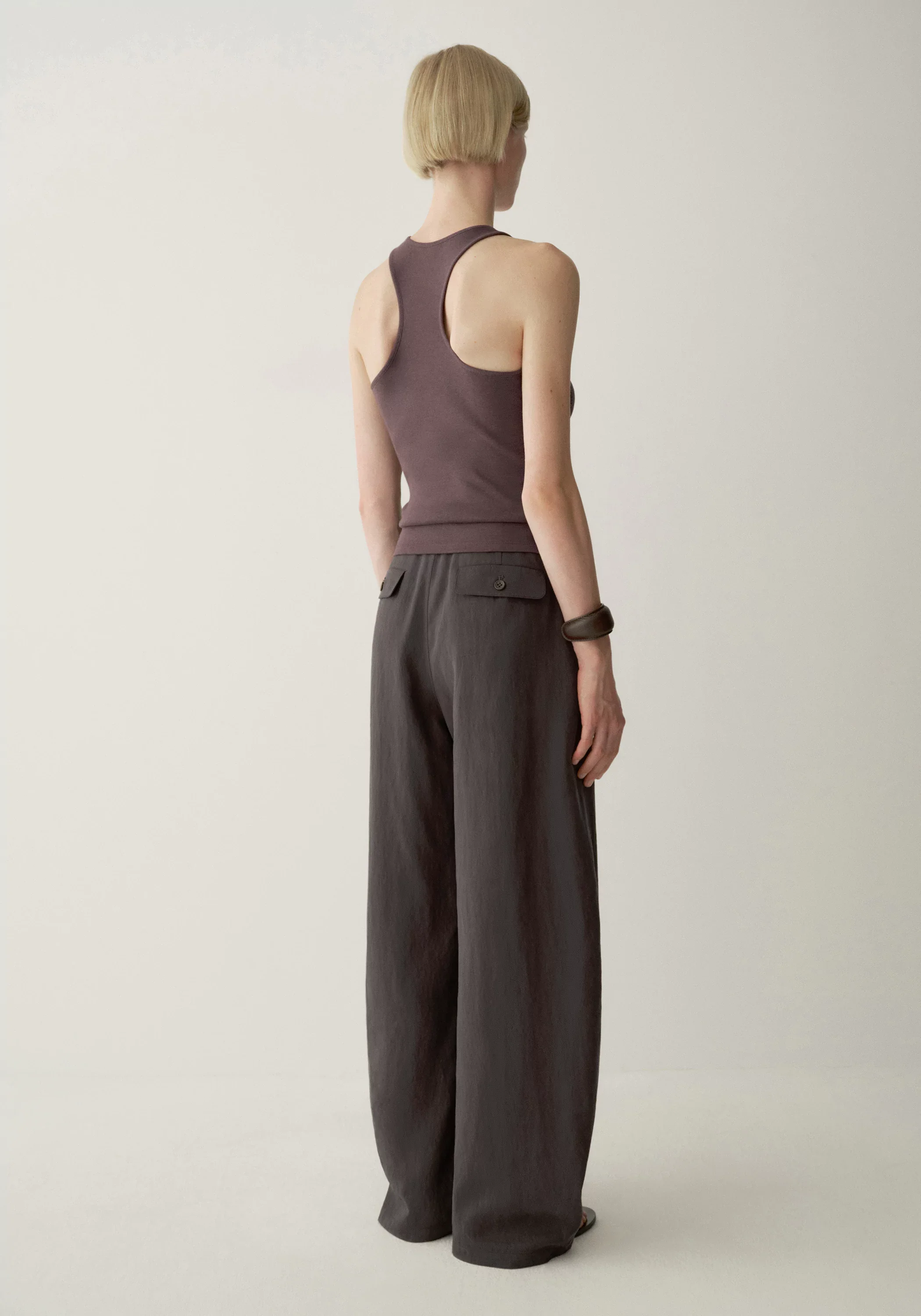 Buttoned Curved Pants - Image 4