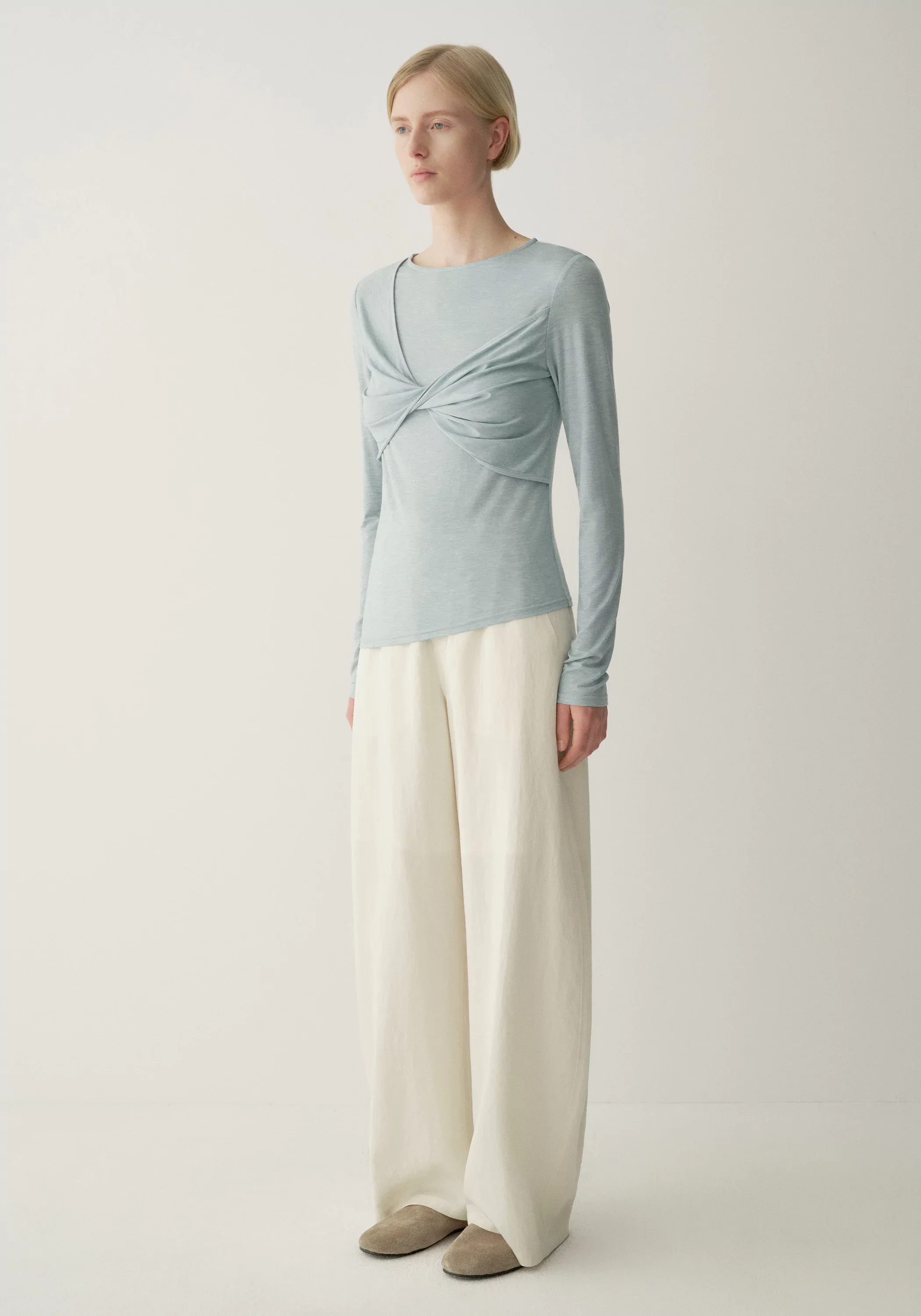 Buttoned Curved Pants - Image 9
