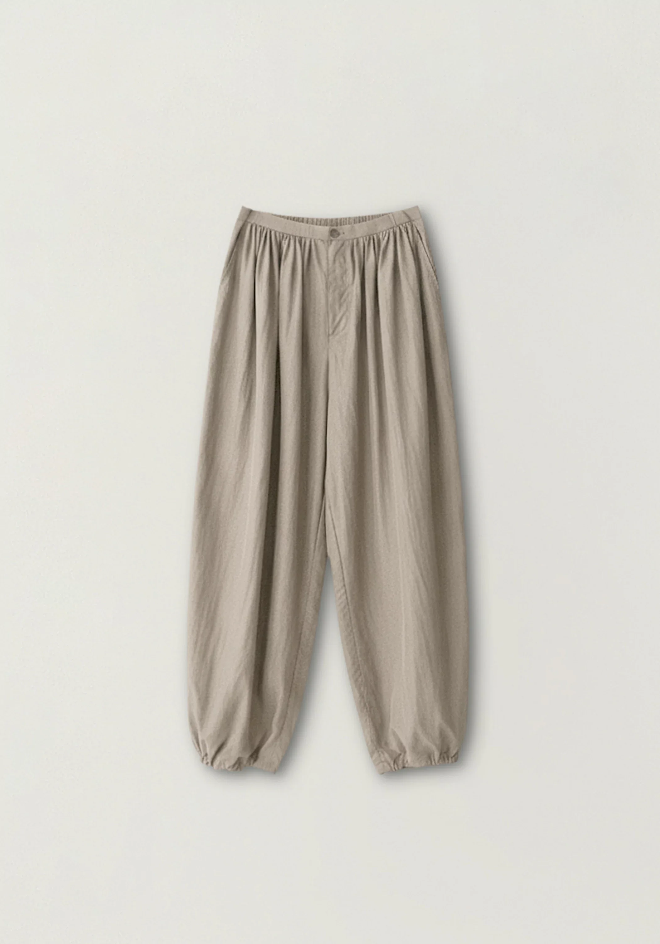 Drawstring Balloon Curved Pants - Image 2