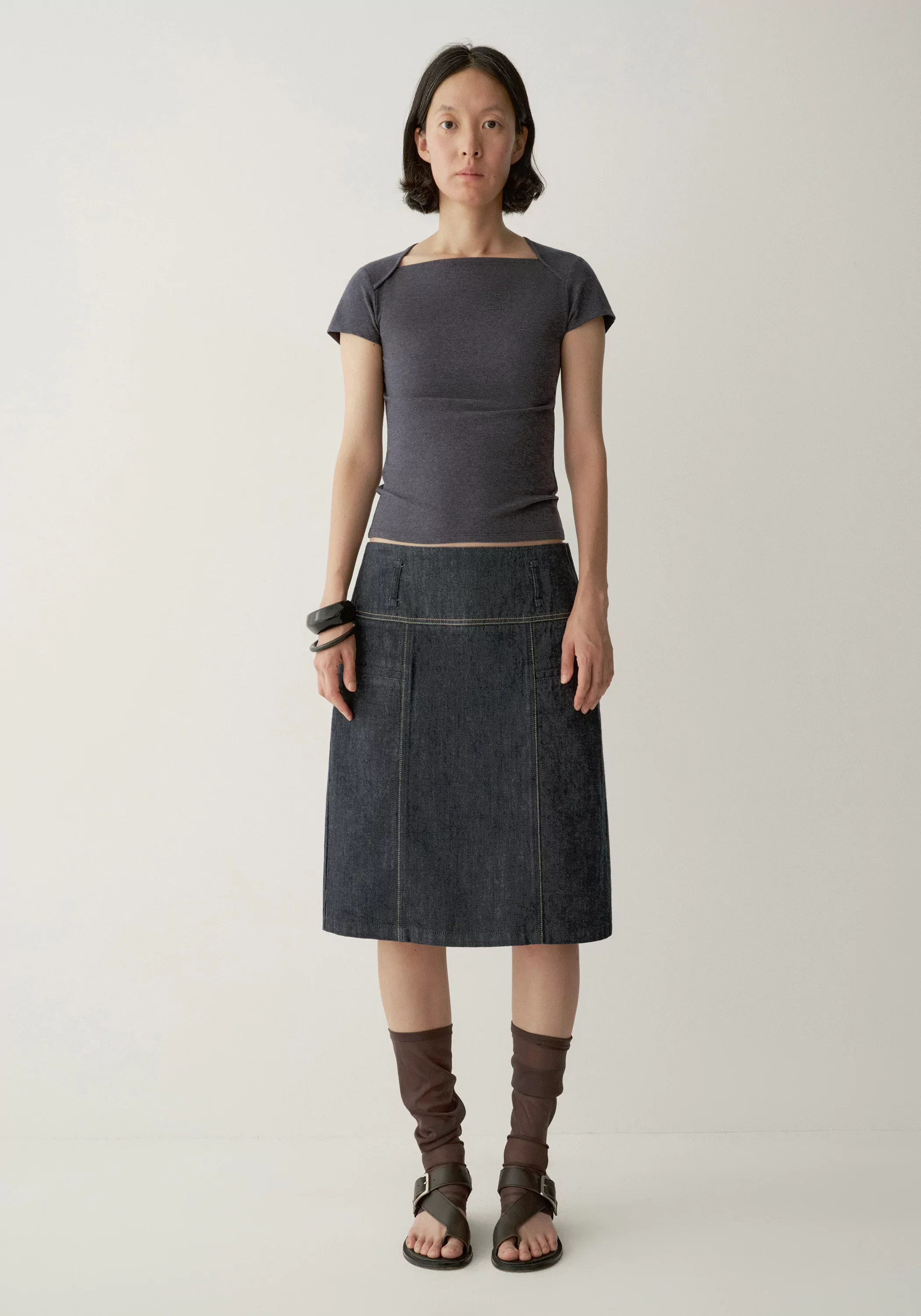 Okayama Straight Denim Skirt