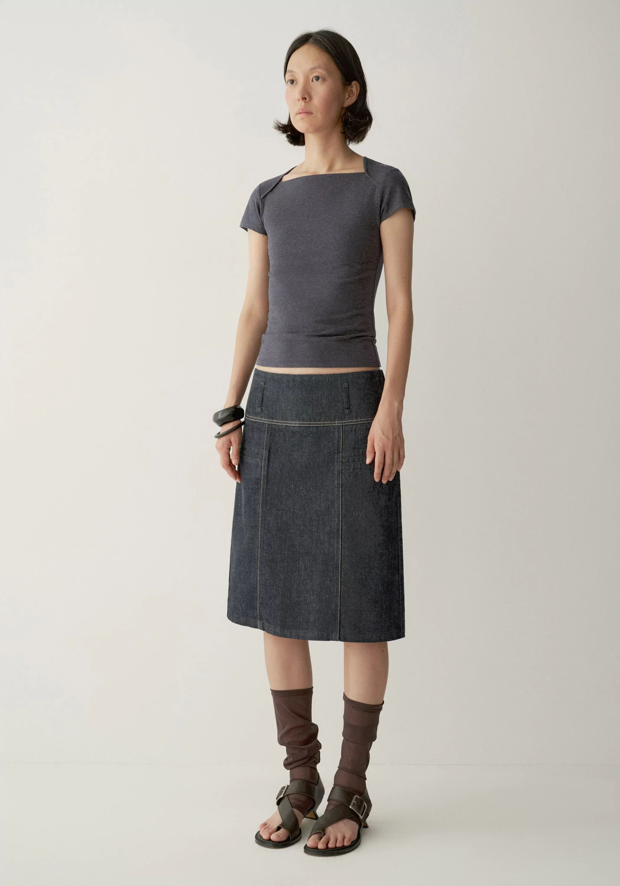 Okayama Straight Denim Skirt - Image 3