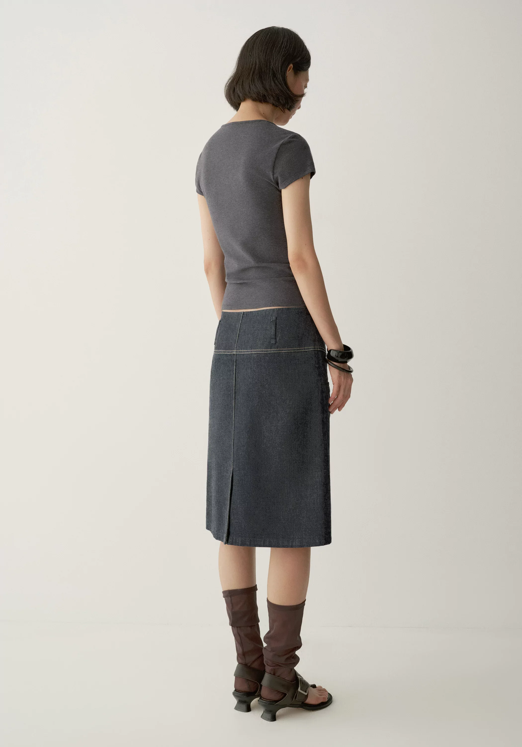 Okayama Straight Denim Skirt - Image 4