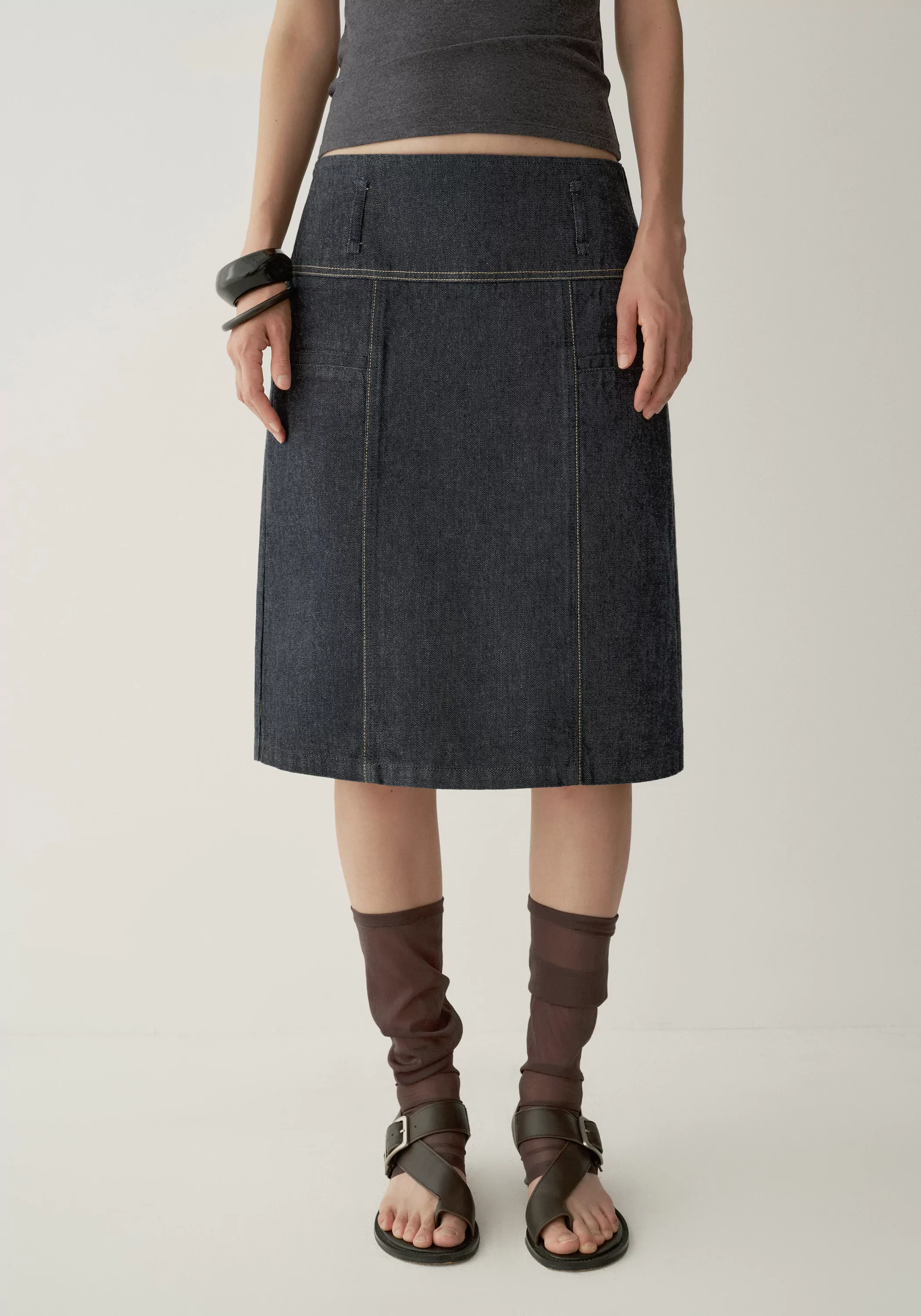 Okayama Straight Denim Skirt - Image 6