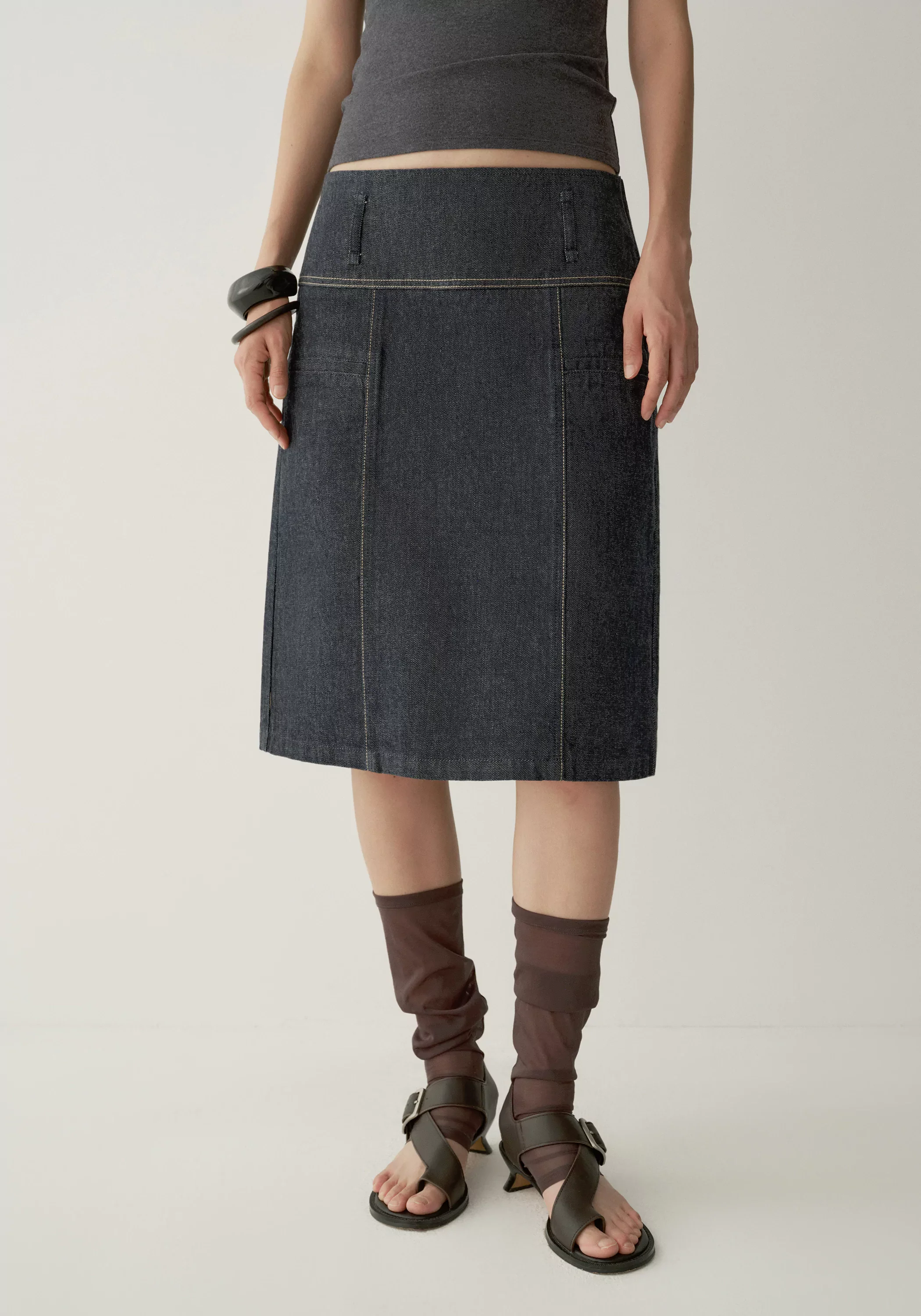 Okayama Straight Denim Skirt - Image 7