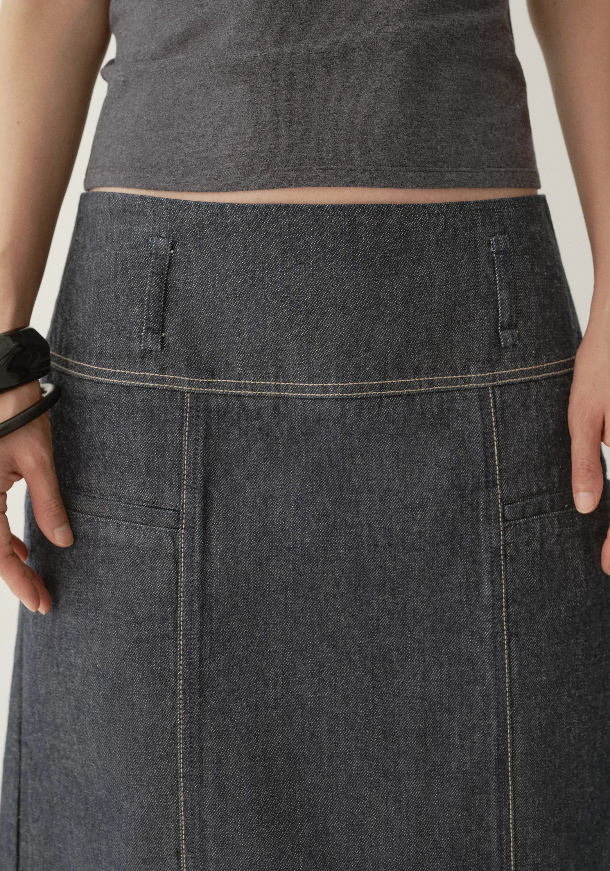 Okayama Straight Denim Skirt - Image 8