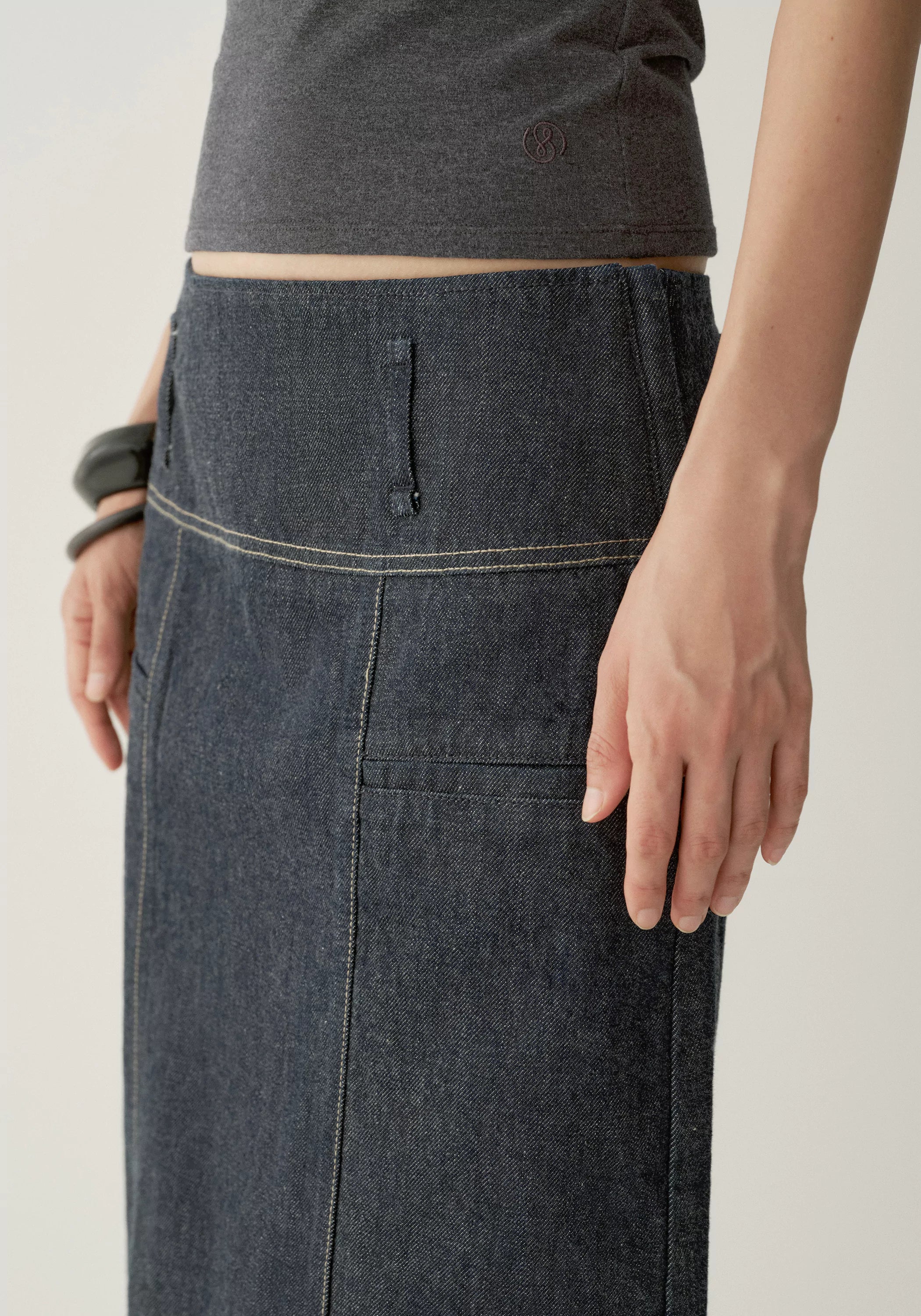Okayama Straight Denim Skirt - Image 9