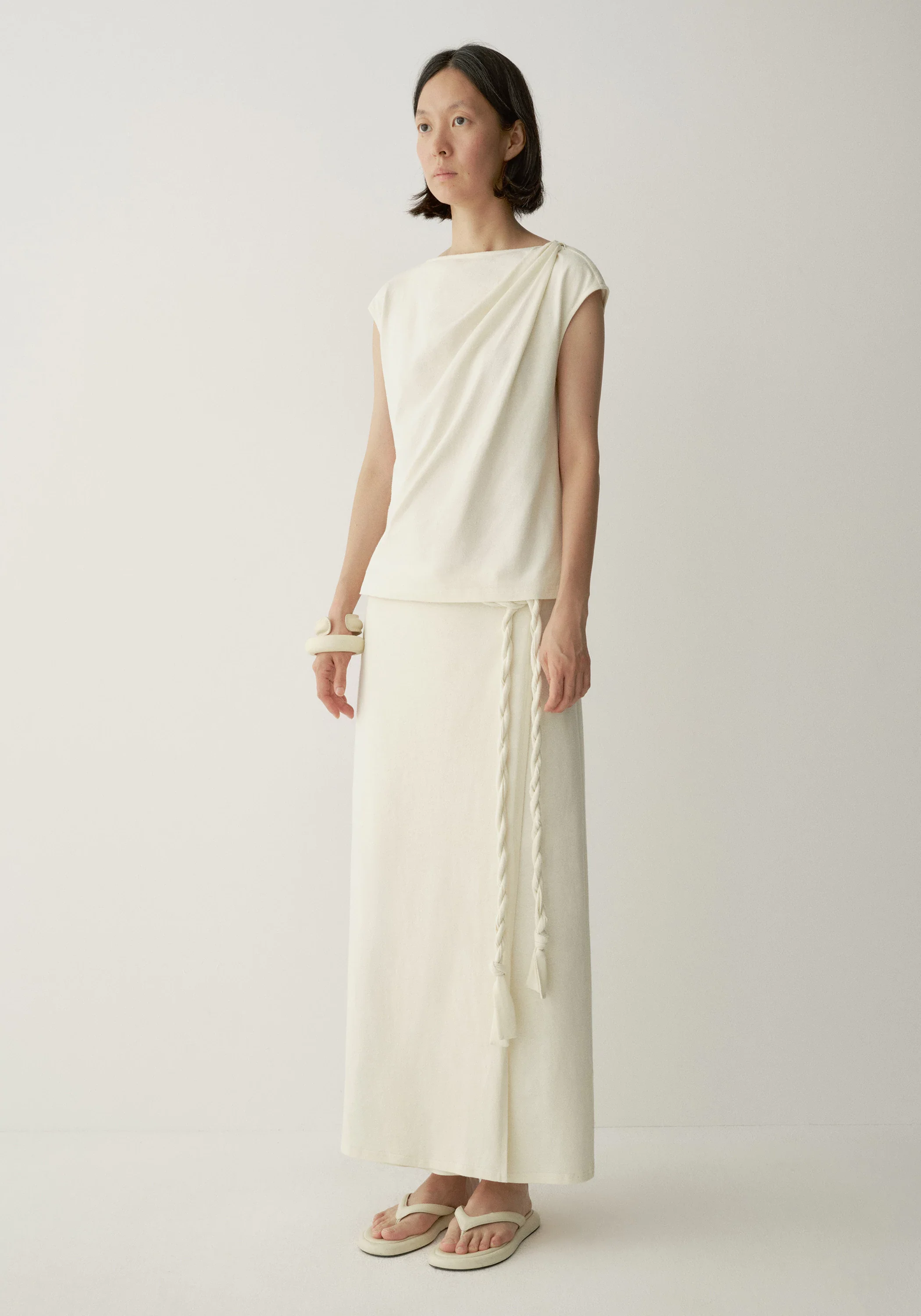 Knot-tie Wrap Skirt - Image 10
