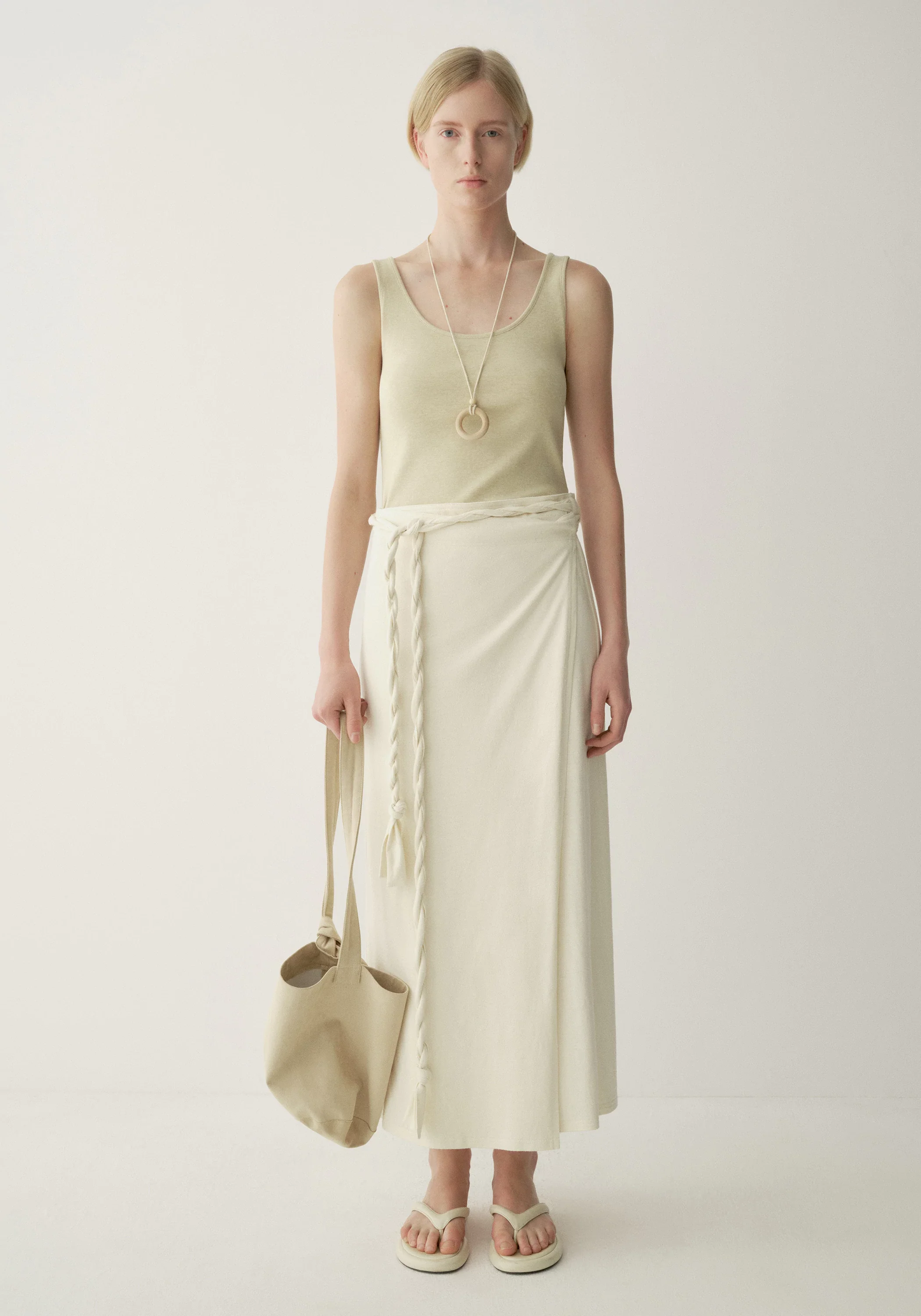 Knot-tie Wrap Skirt - Image 12