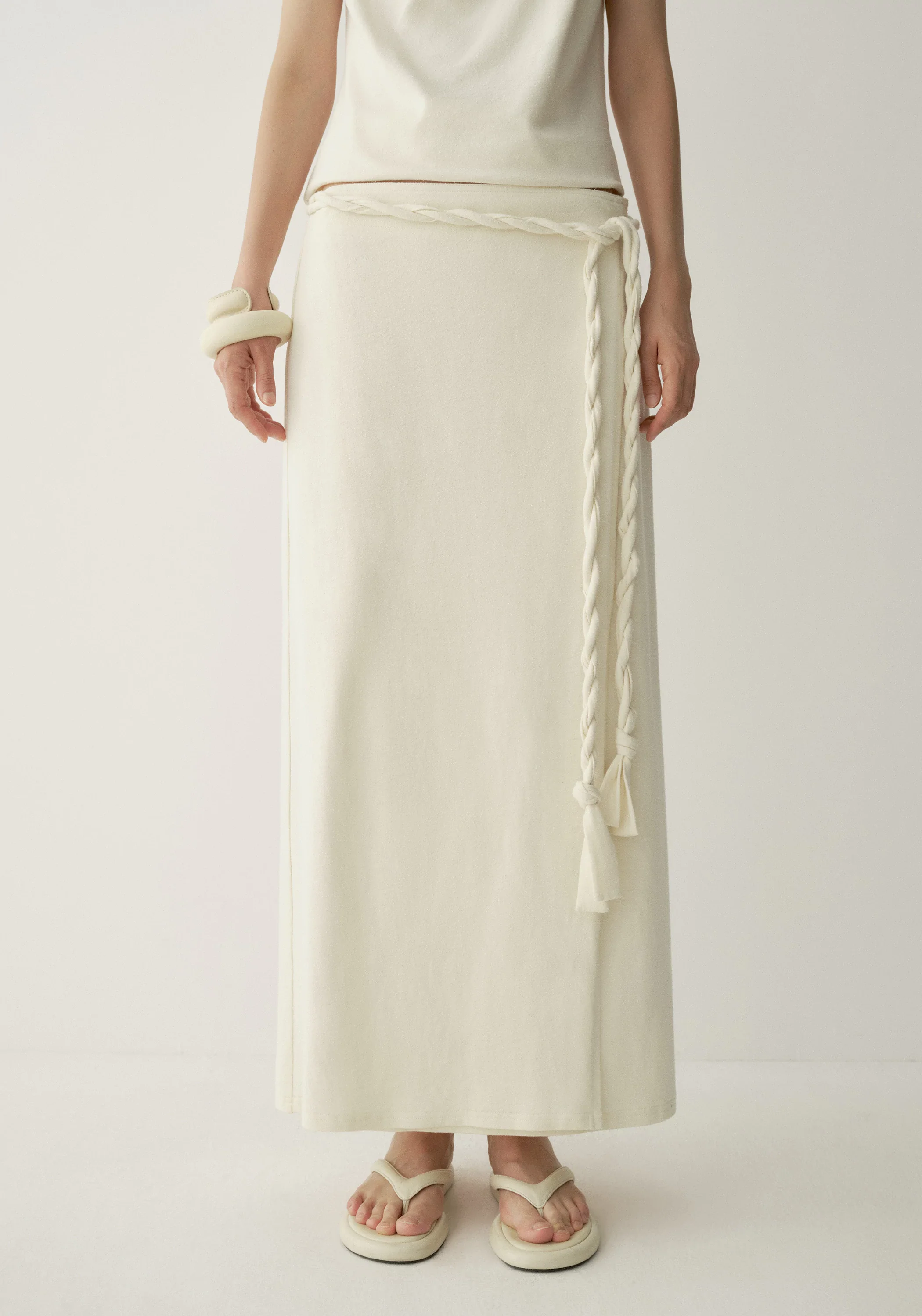 Knot-tie Wrap Skirt - Image 13