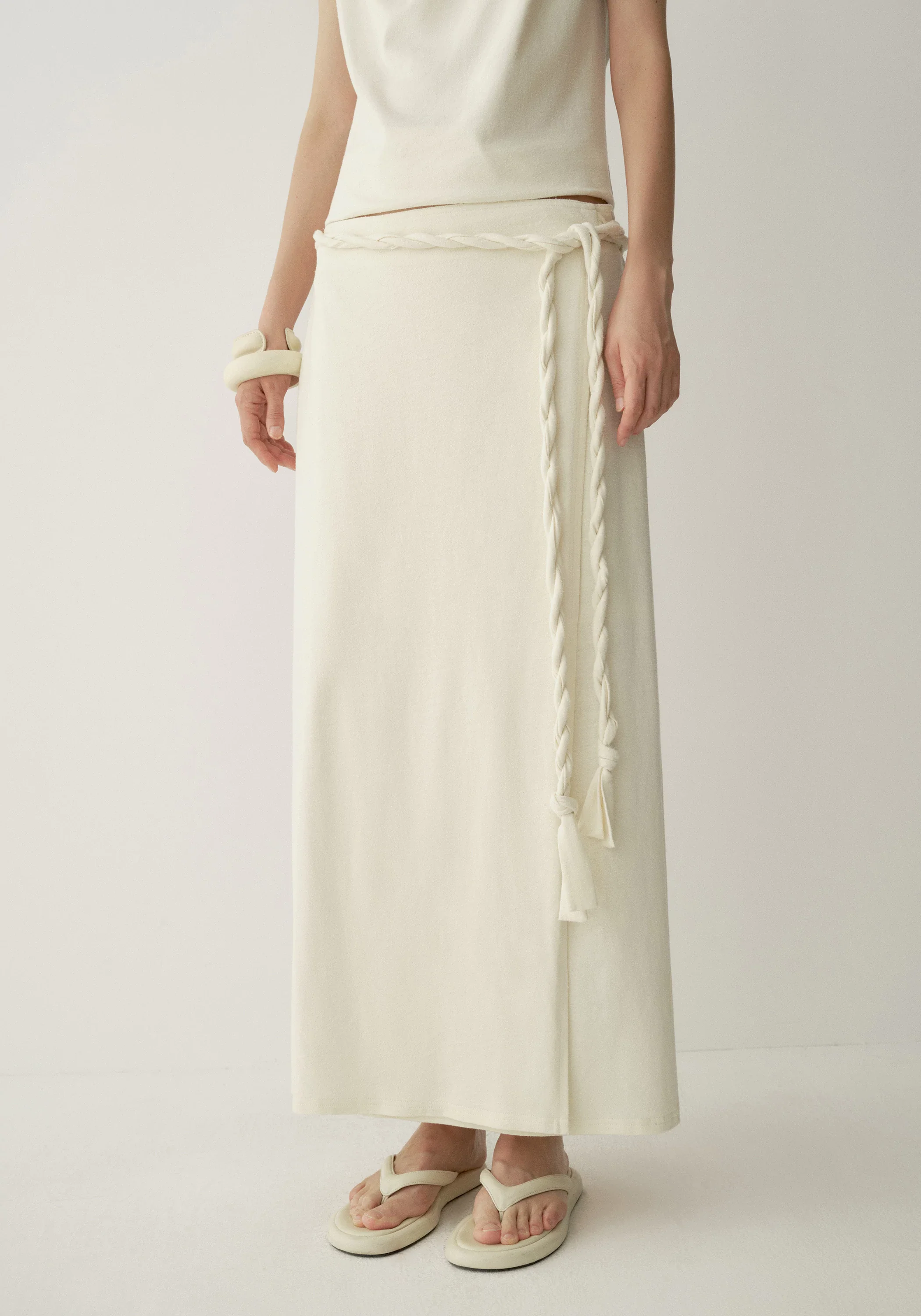 Knot-tie Wrap Skirt - Image 14