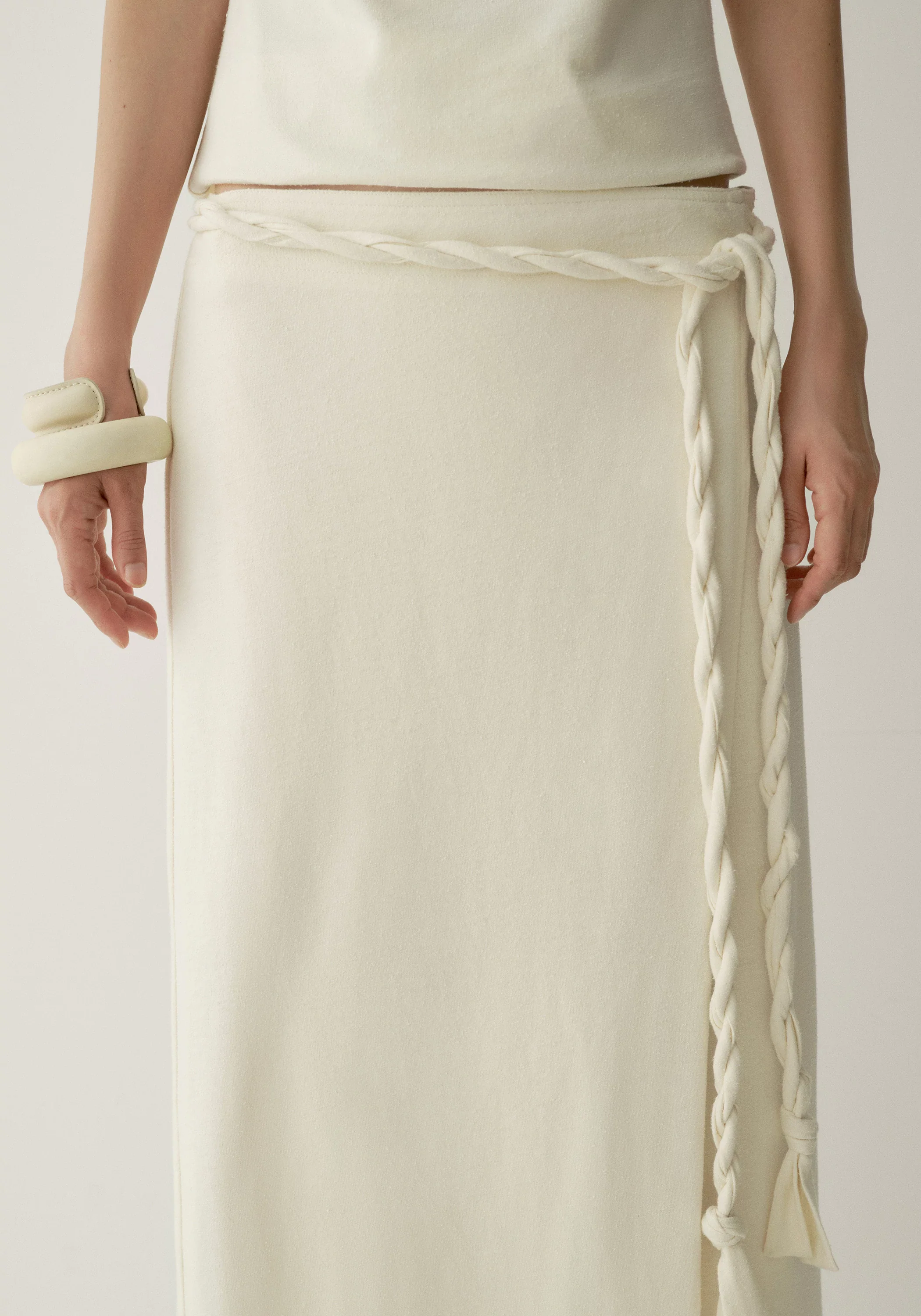 Knot-tie Wrap Skirt - Image 15