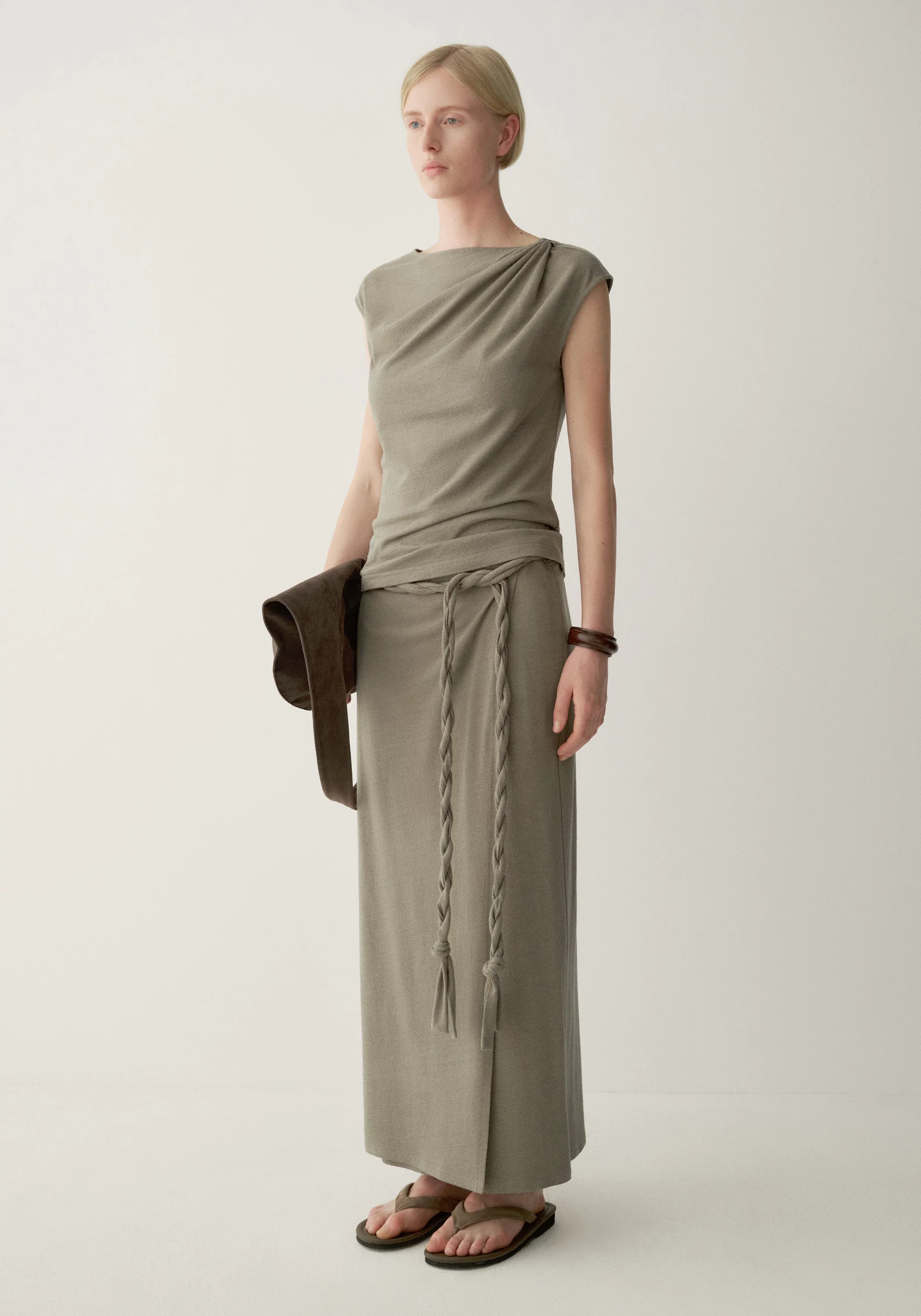 Knot-tie Wrap Skirt - Image 3
