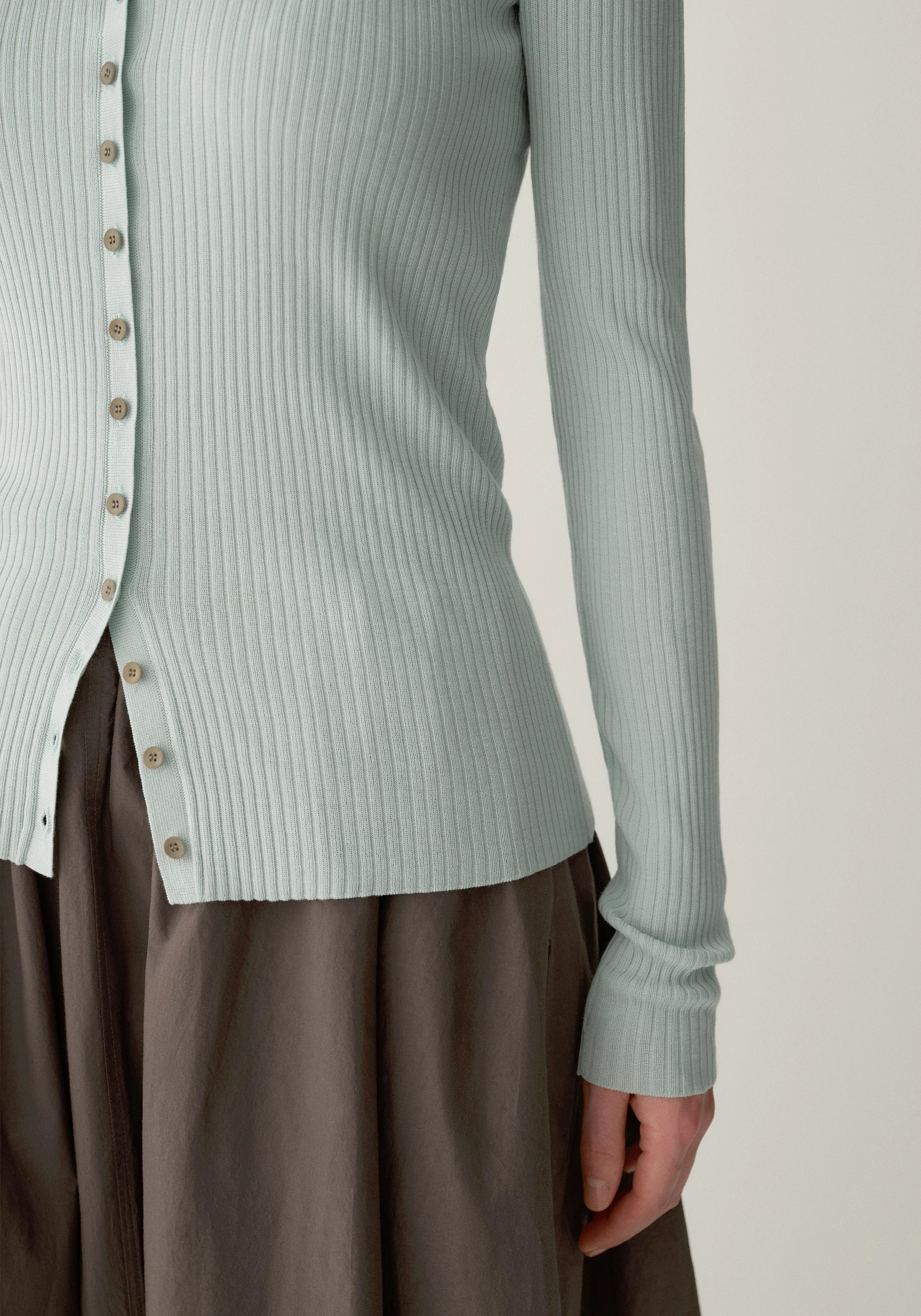 Ribbed Knit Cardigan - Image 19