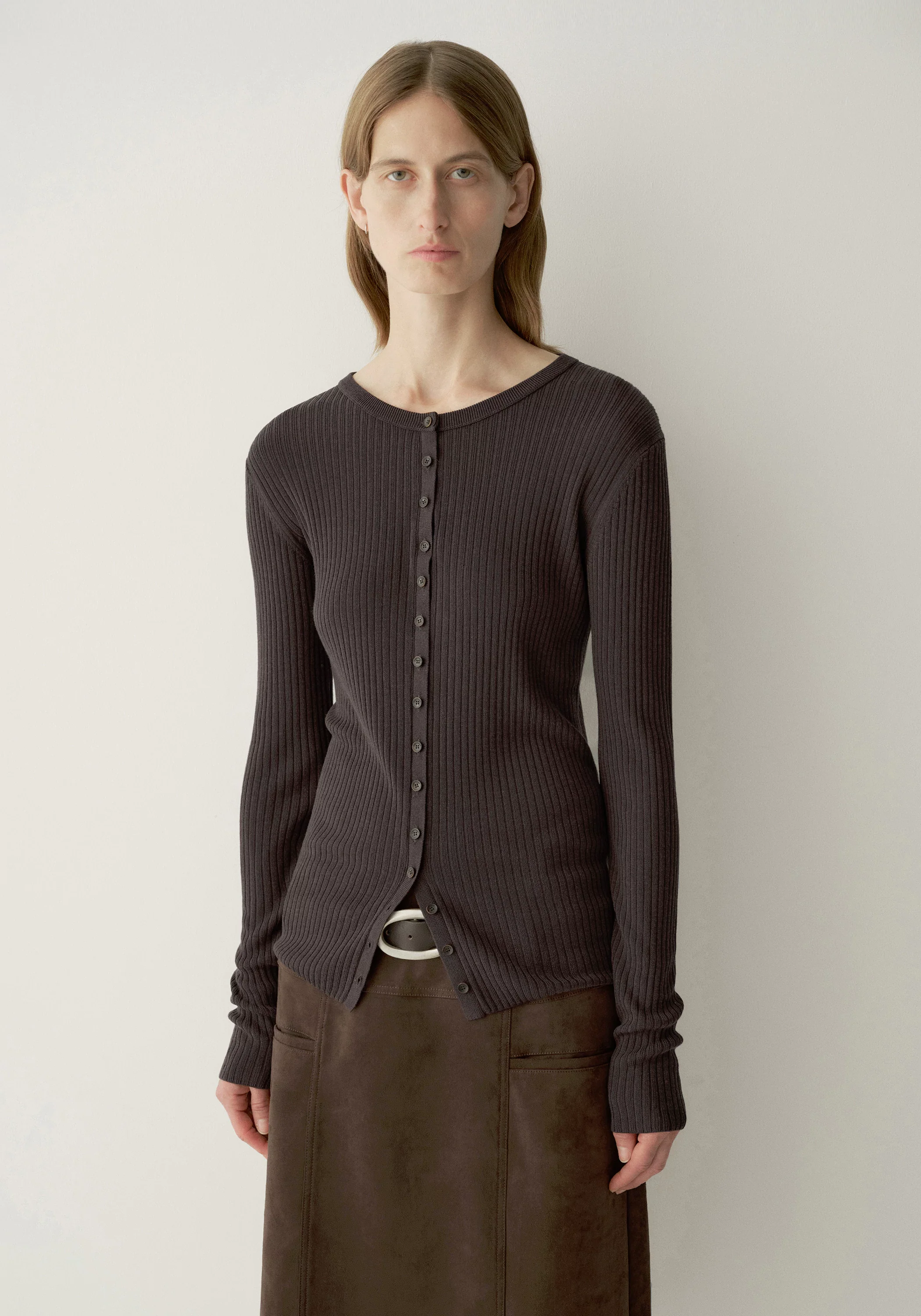 Ribbed Knit Cardigan - Image 6