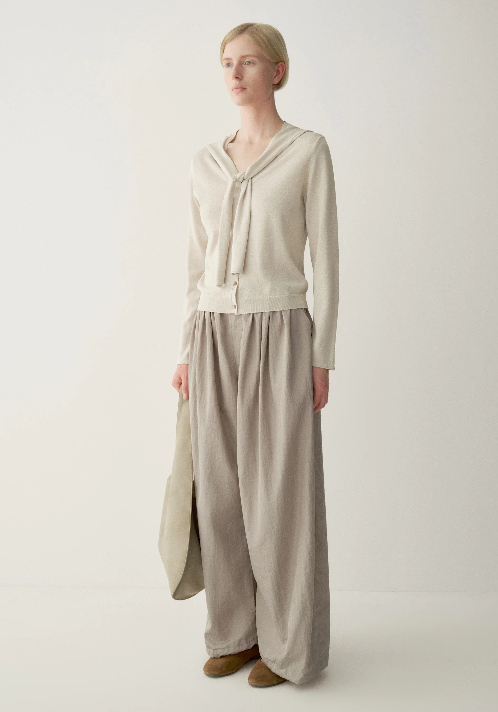 Washi-yarn Tie-scarf Cardigan - Image 10