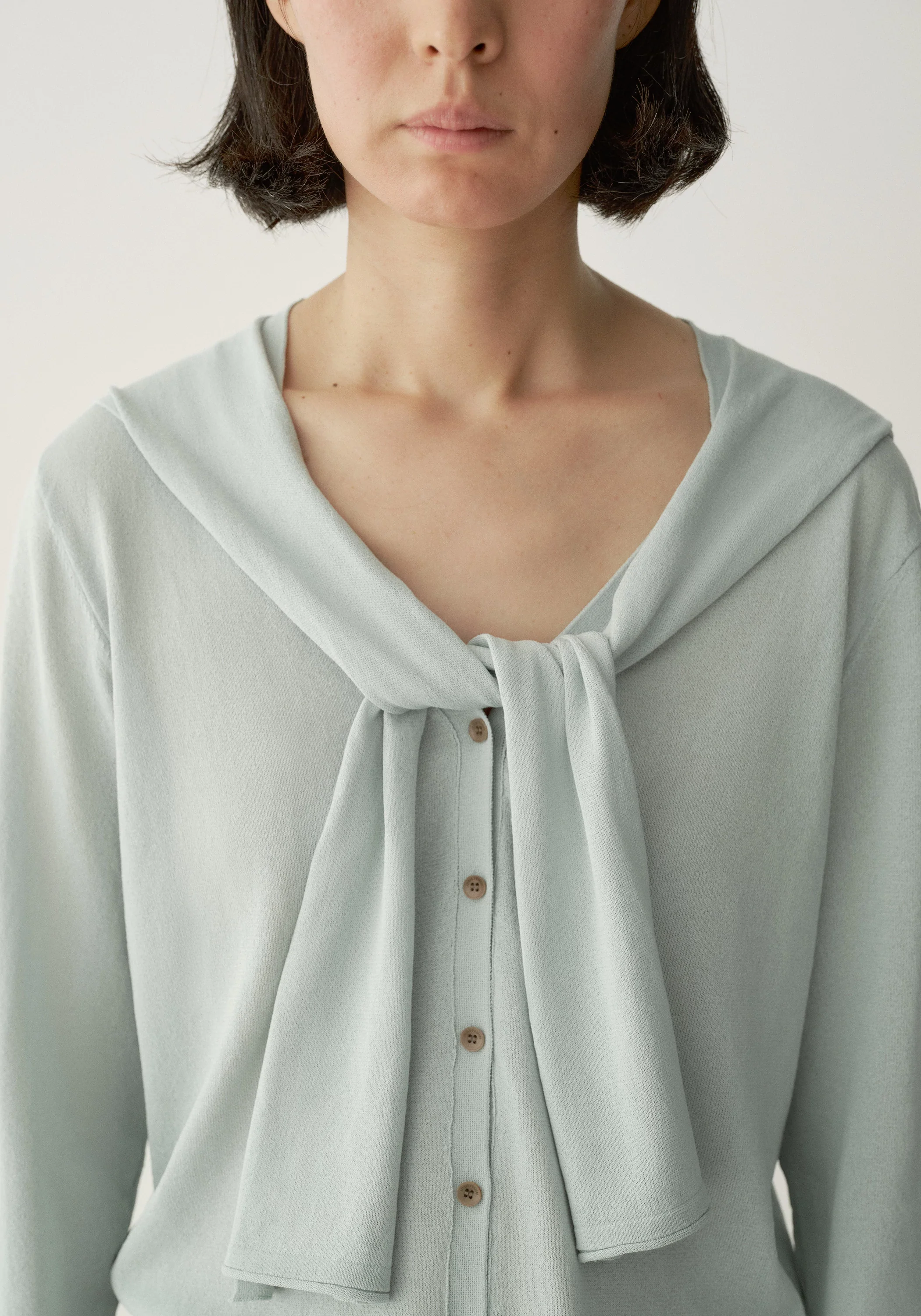 Washi-yarn Tie-scarf Cardigan - Image 19