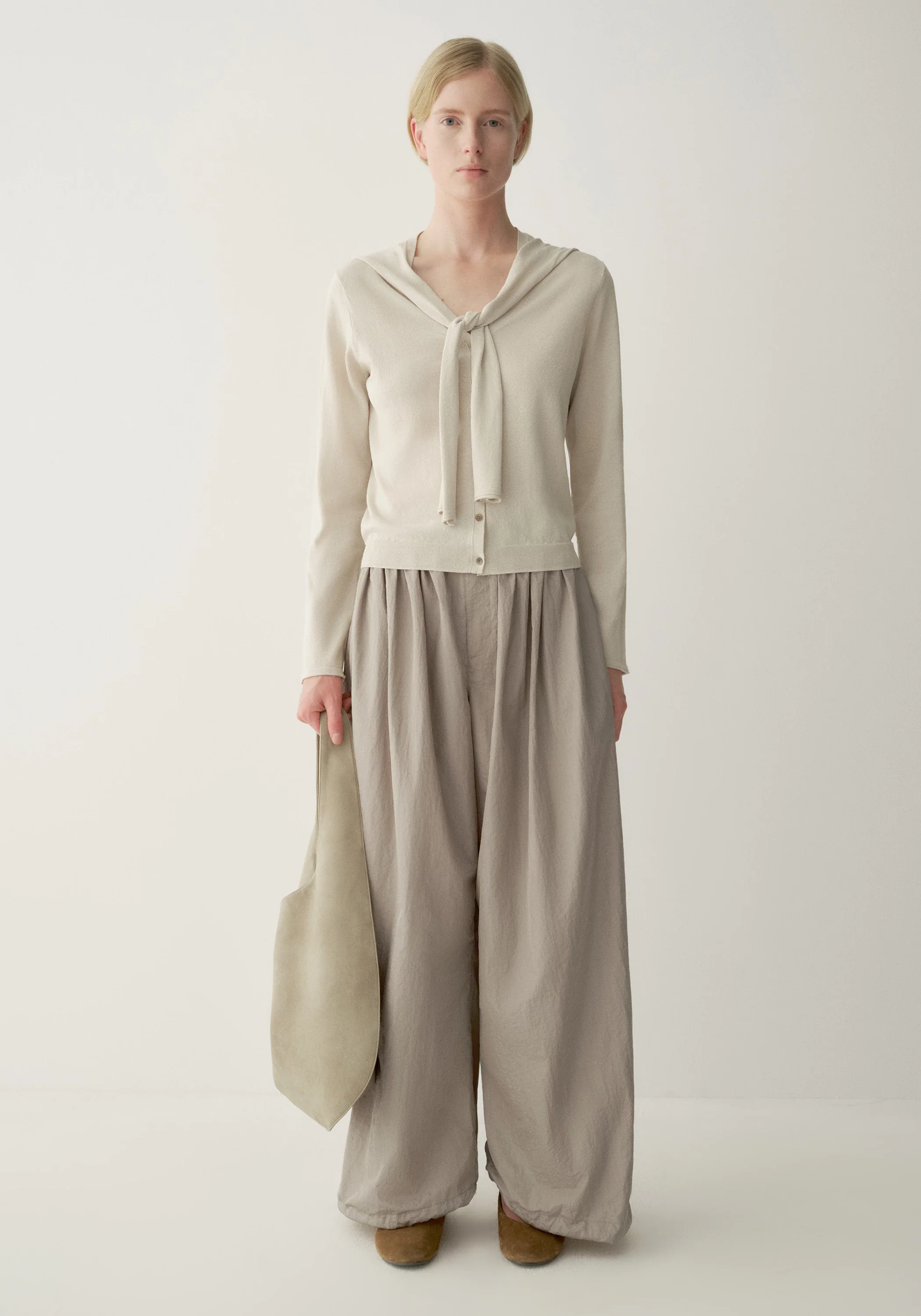 Washi-yarn Tie-scarf Cardigan - Image 9