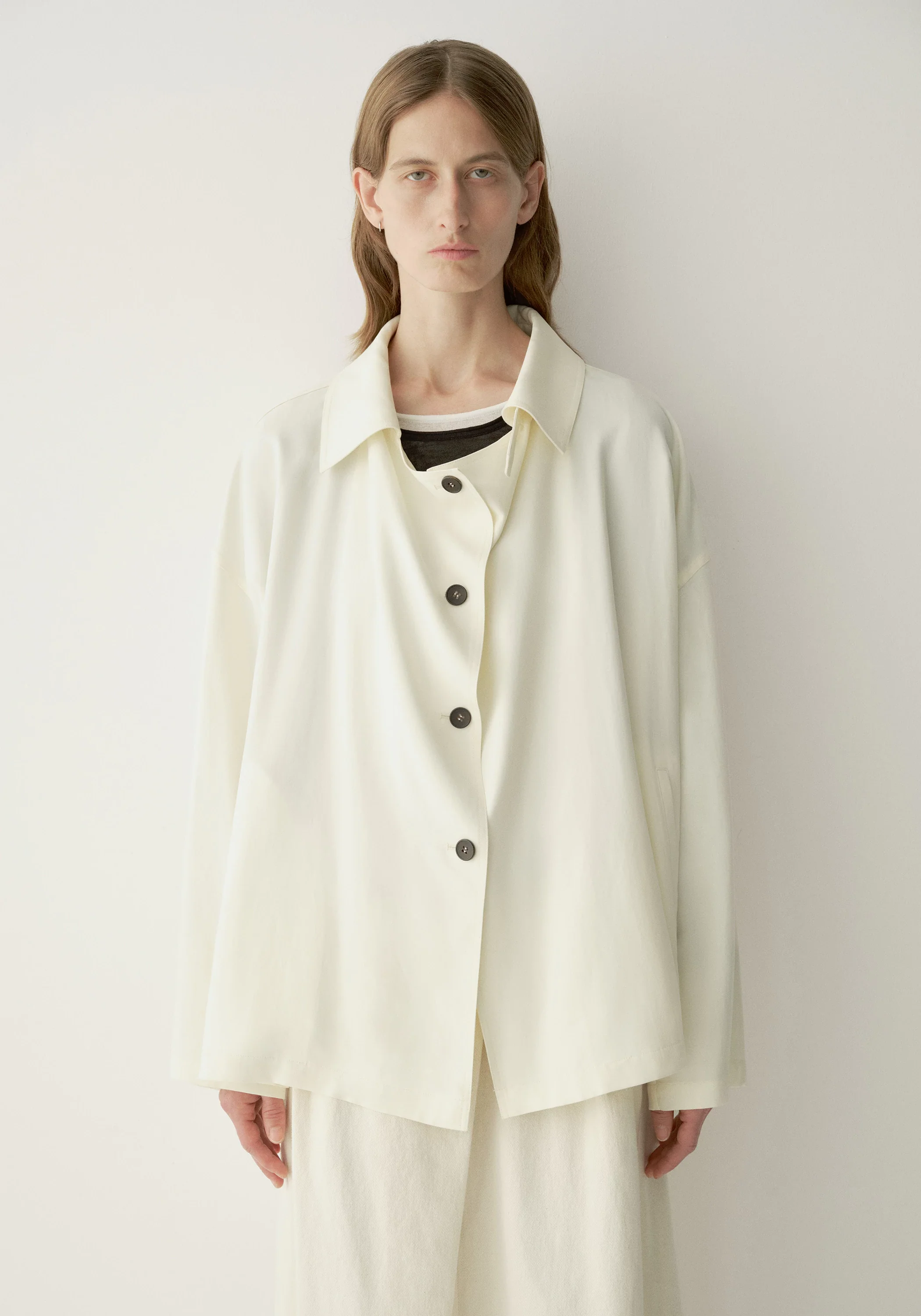 Draped Cropped Trench - Image 10