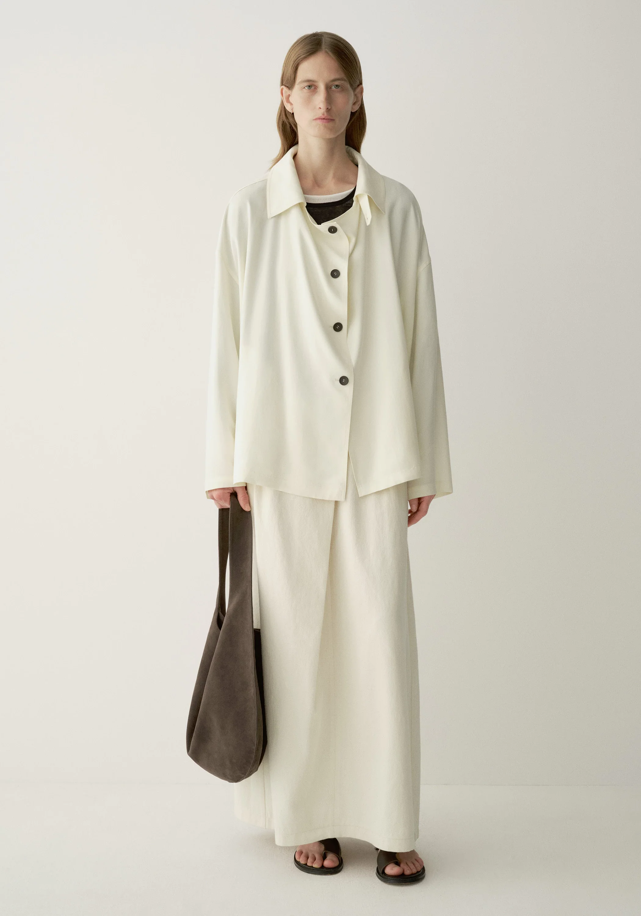 Draped Cropped Trench - Image 11