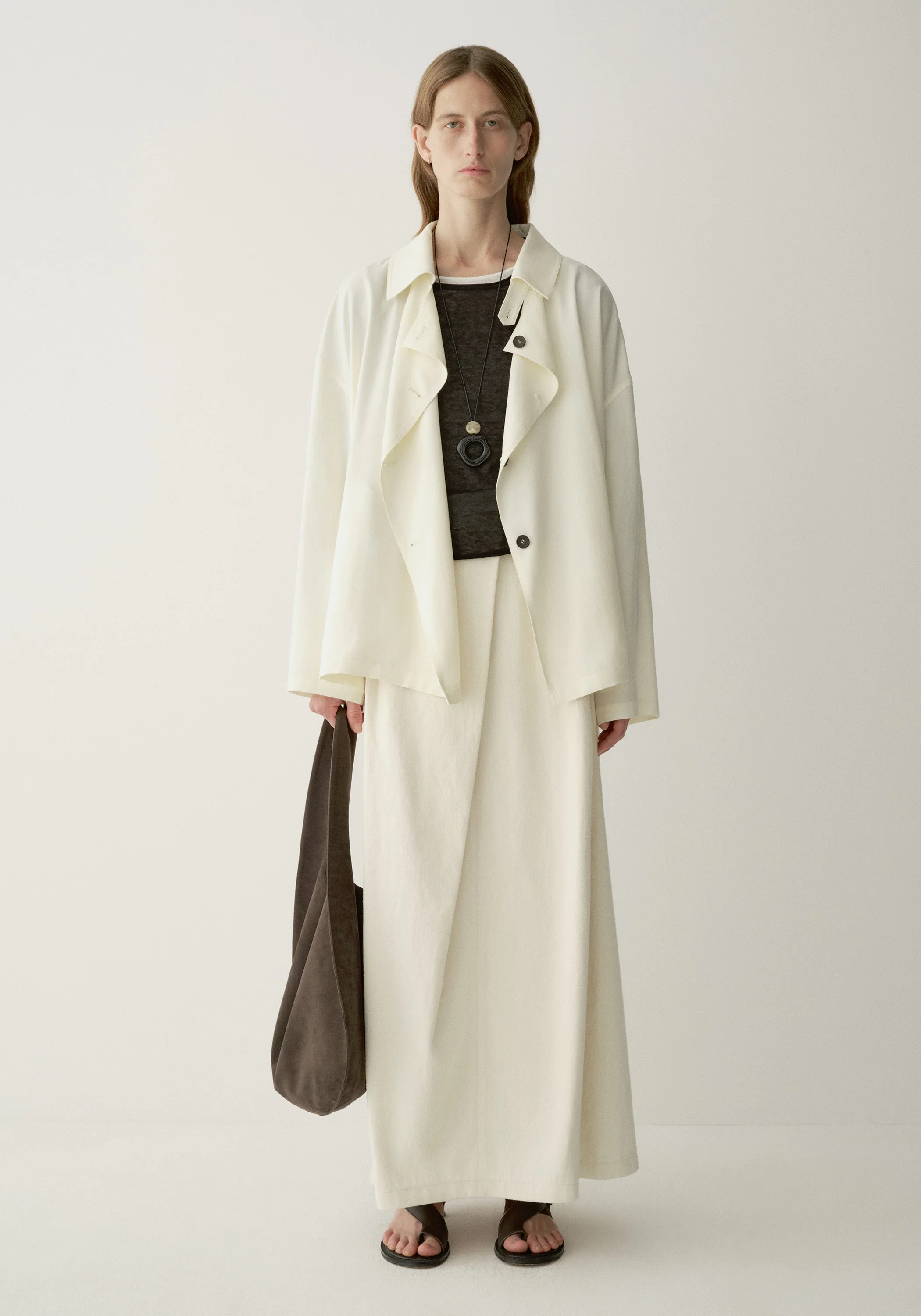 Draped Cropped Trench - Image 12