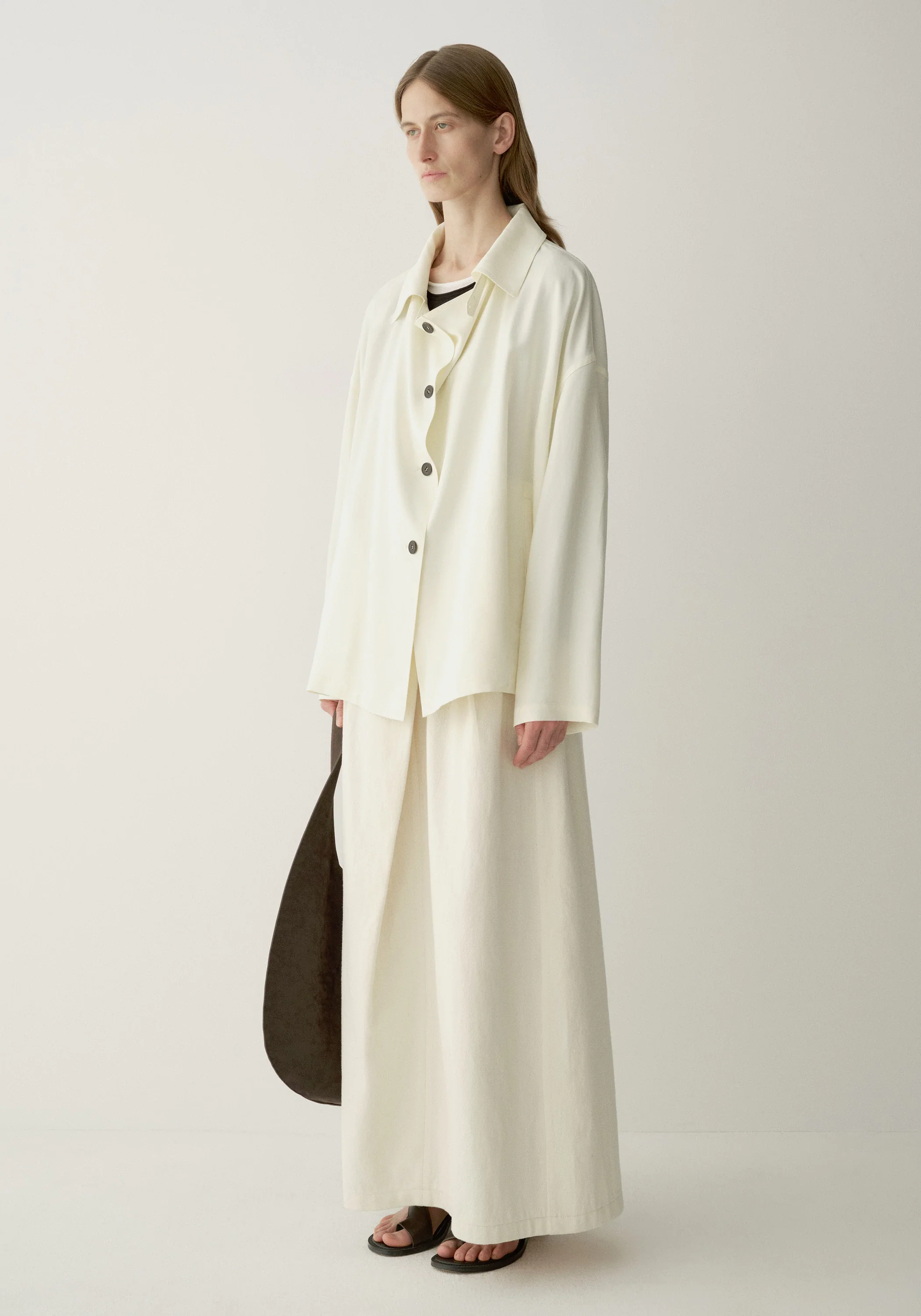 Draped Cropped Trench - Image 13