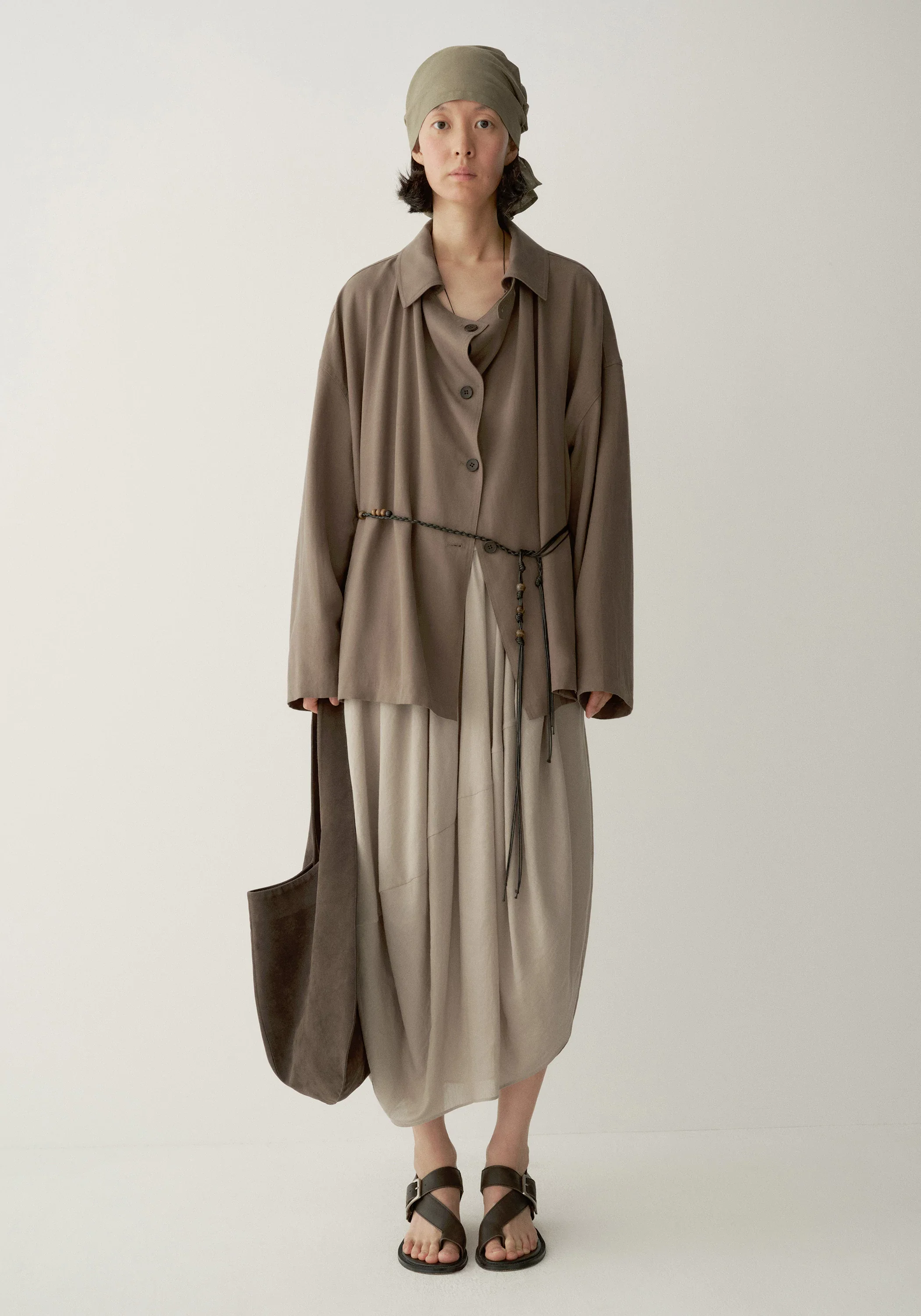 Draped Cropped Trench - Image 3