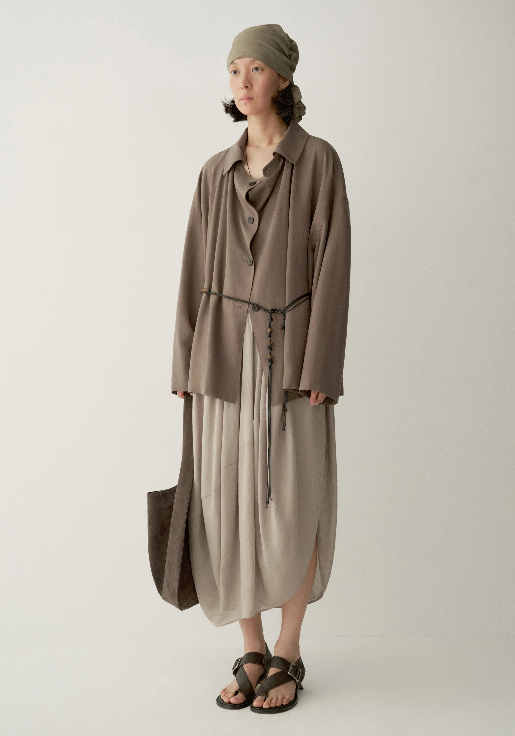 Draped Cropped Trench - Image 4