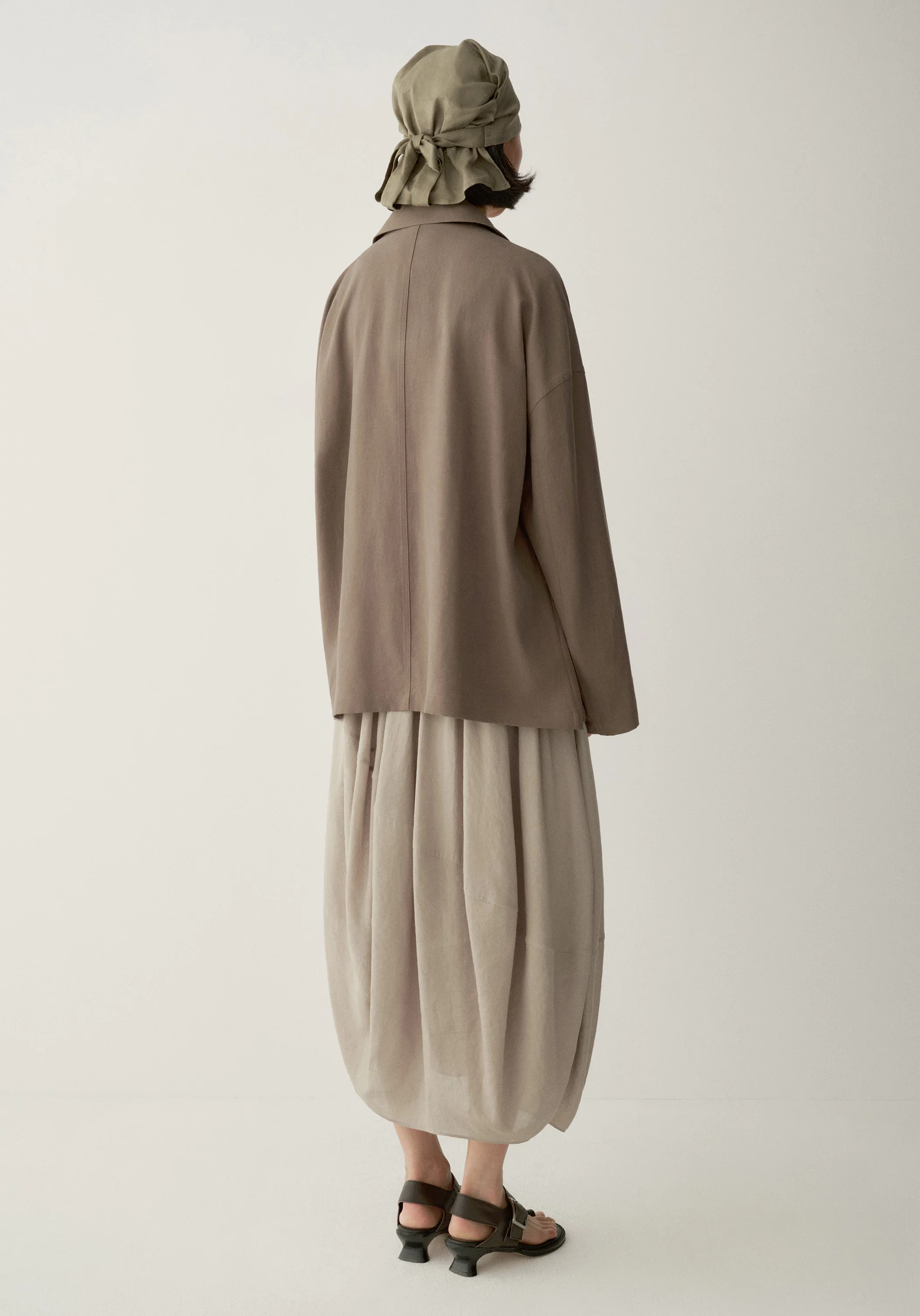 Draped Cropped Trench - Image 5