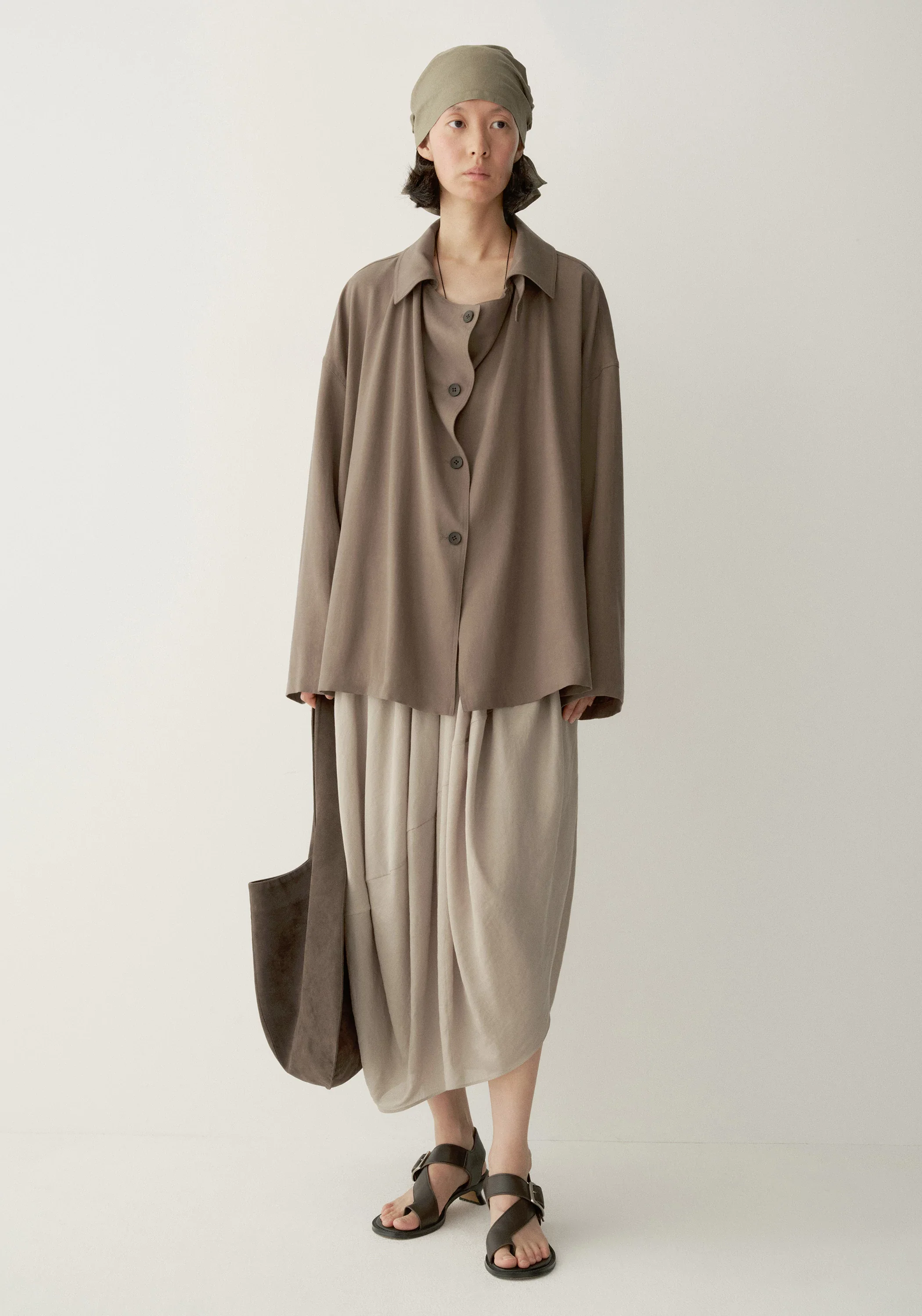 Draped Cropped Trench - Image 6