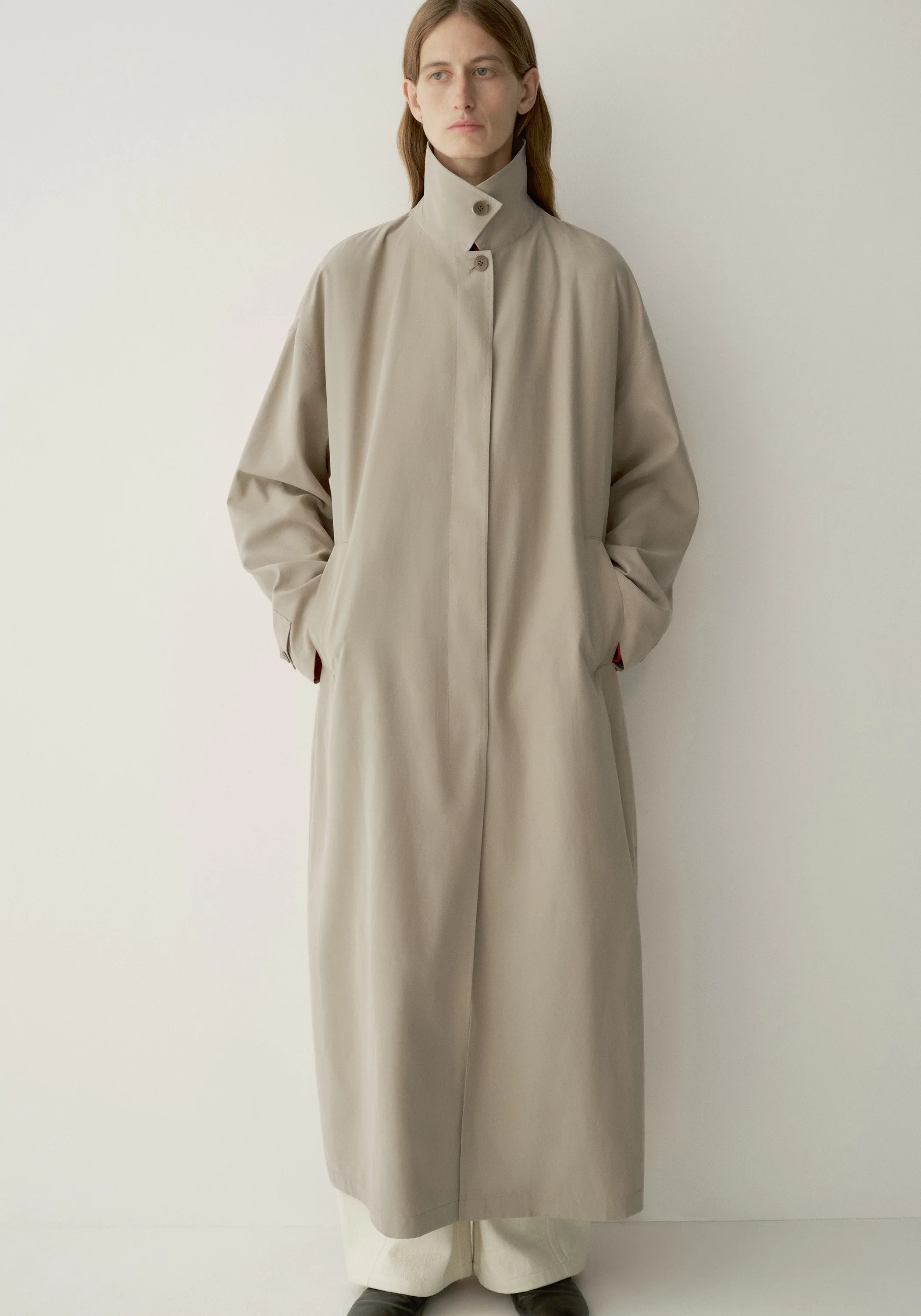 Long Straight Trench Coat - Image 13
