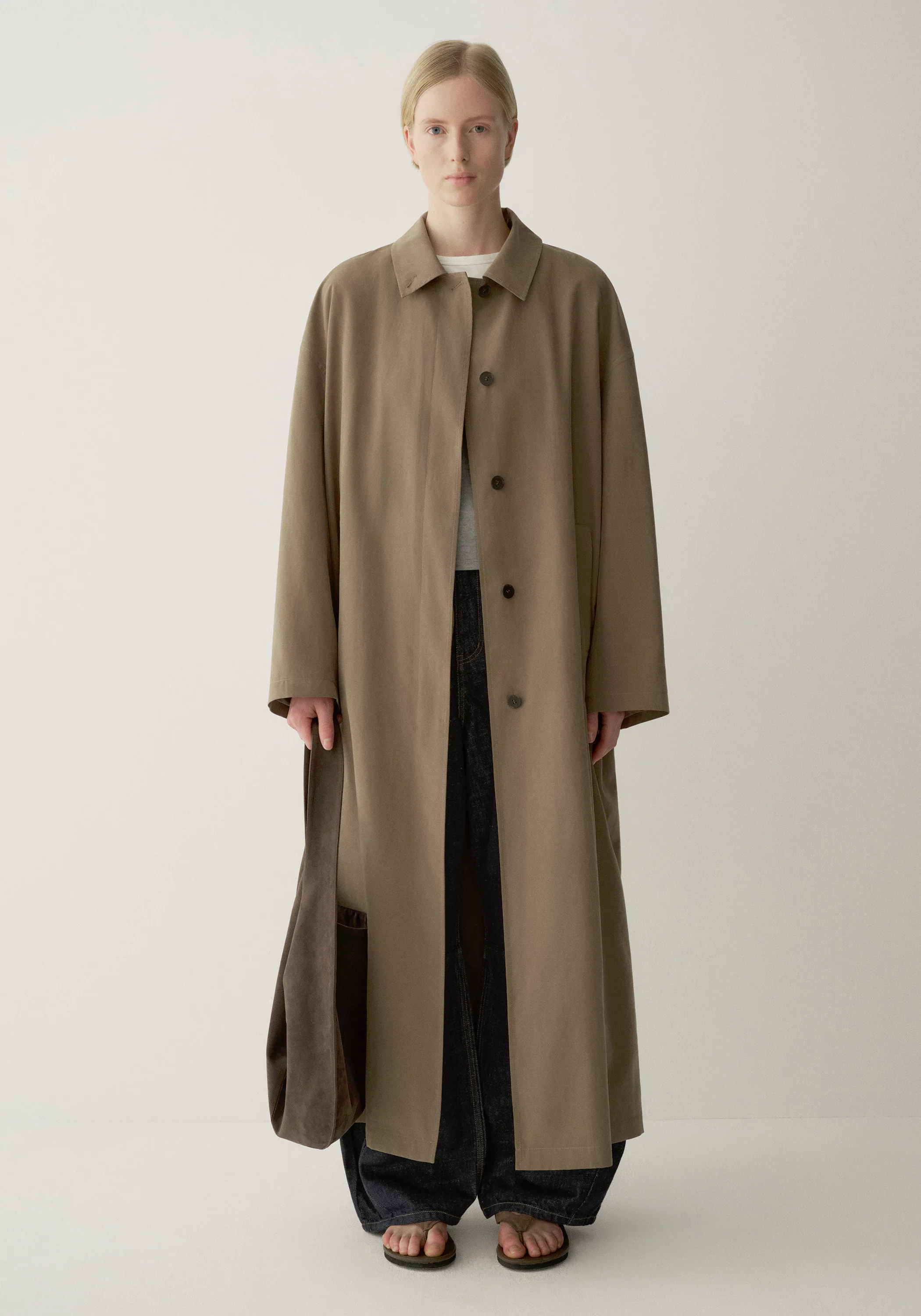Long Straight Trench Coat - Image 3