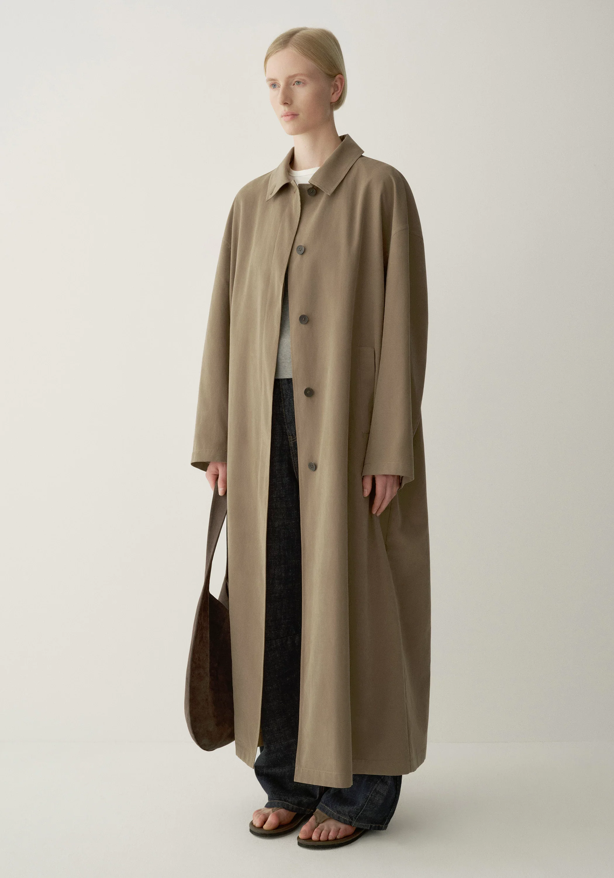 Long Straight Trench Coat - Image 4