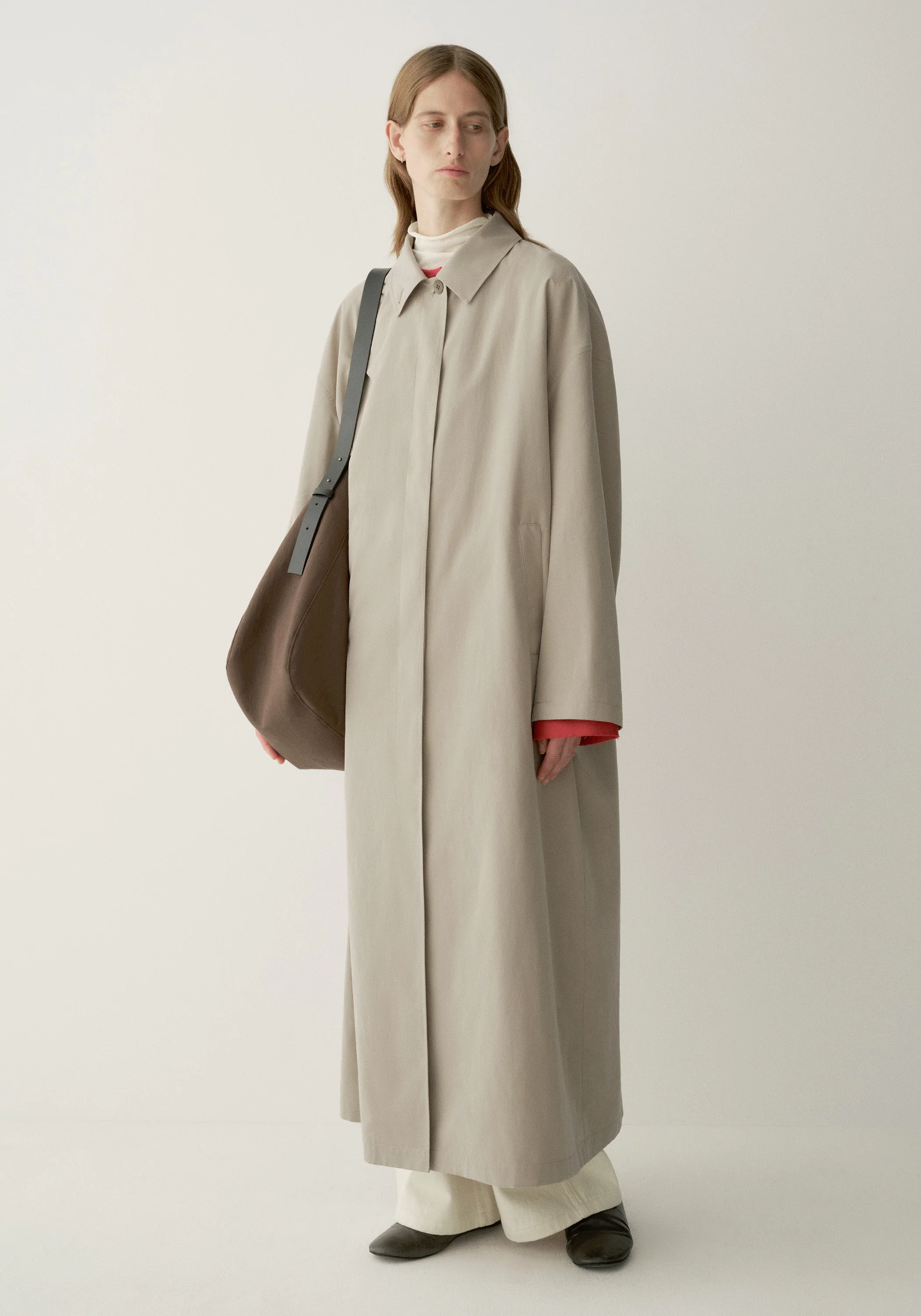 Long Straight Trench Coat - Image 9