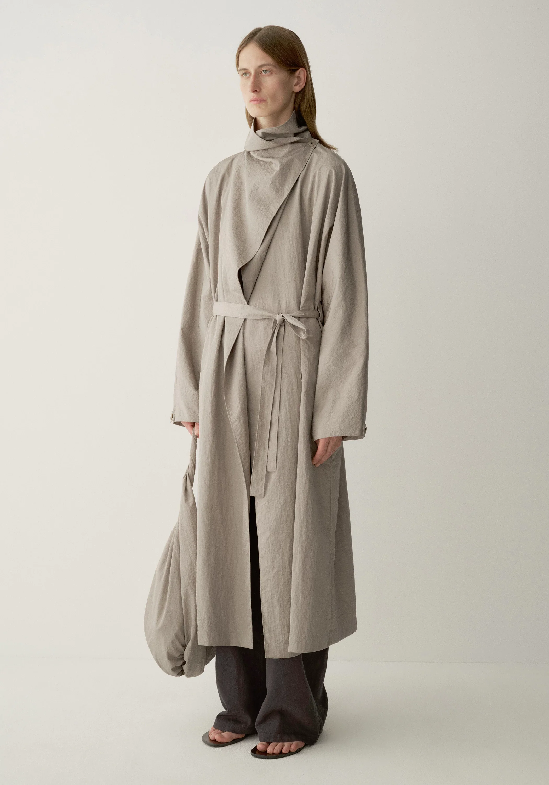 Batwing-sleeve Trench Coat - Image 3