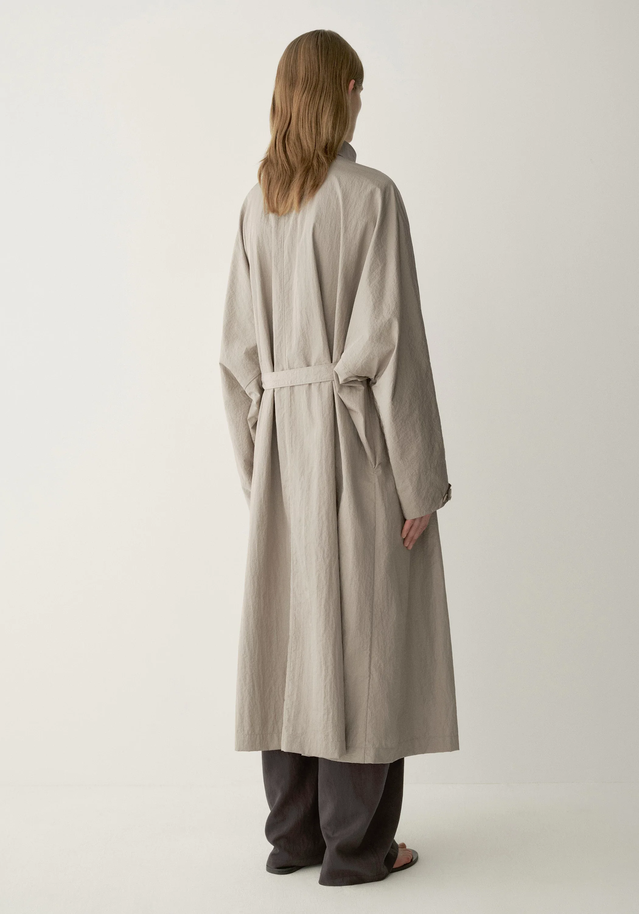 Batwing-sleeve Trench Coat - Image 4