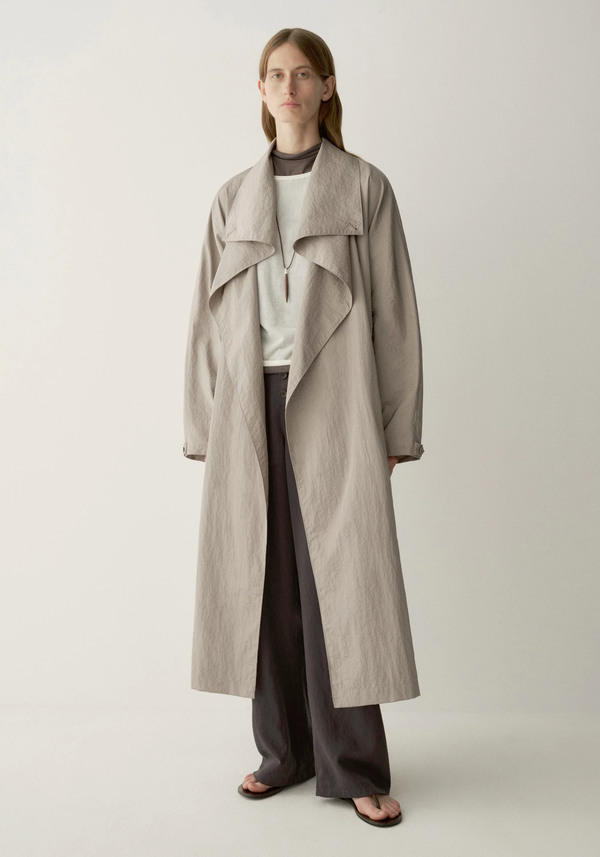 Batwing-sleeve Trench Coat - Image 6