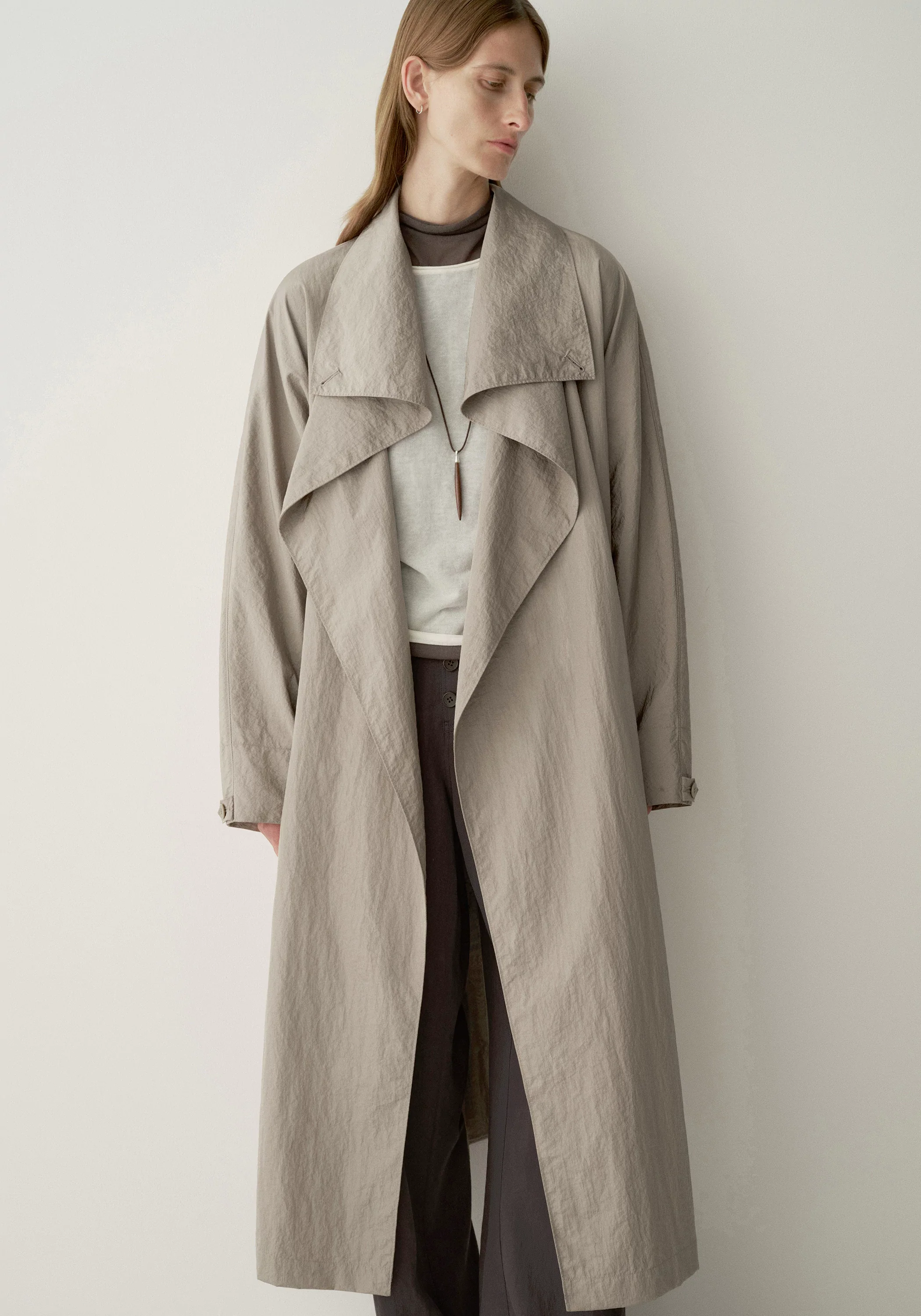 Batwing-sleeve Trench Coat - Image 8