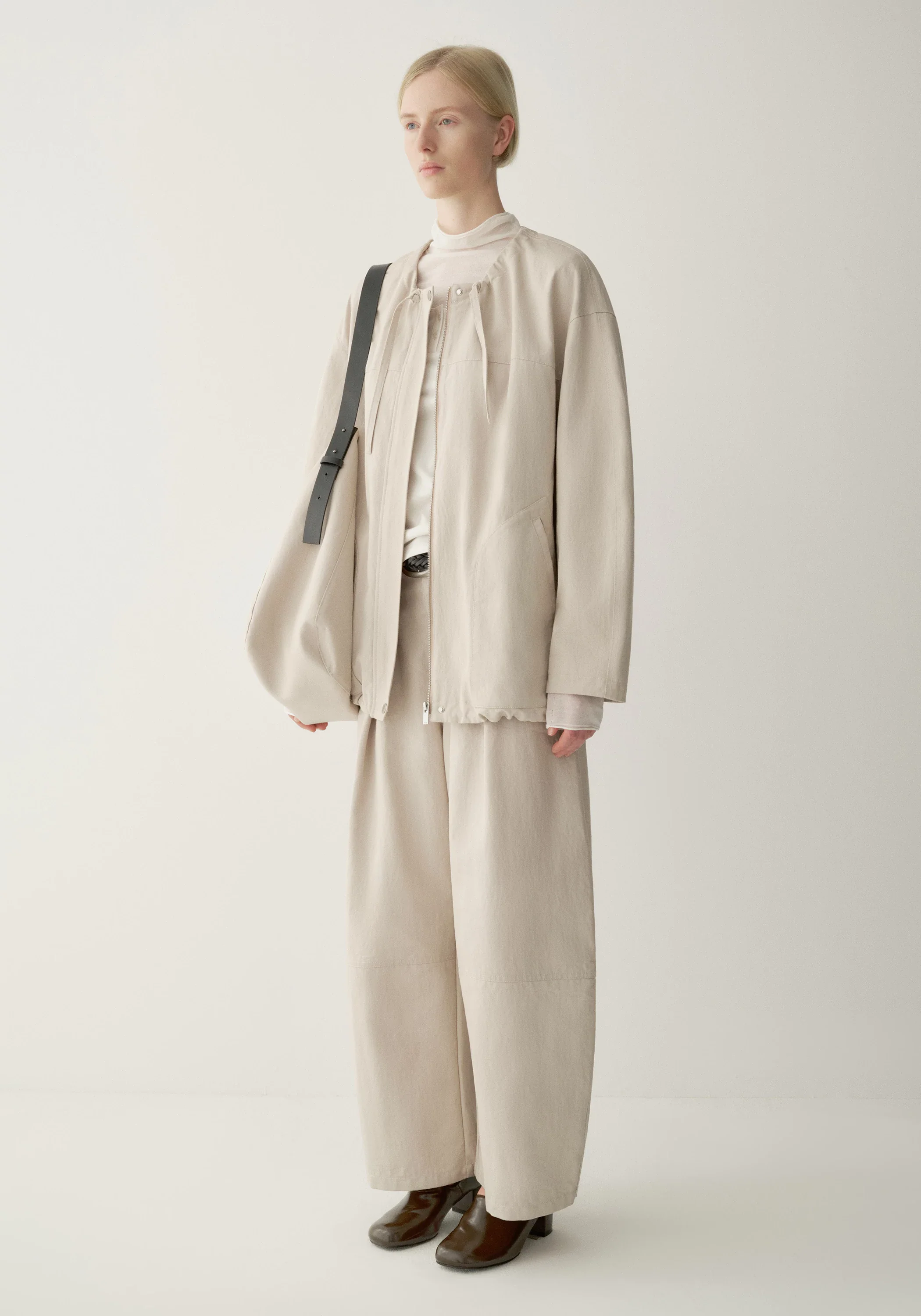 Drawstring Coated Jacket - Image 14