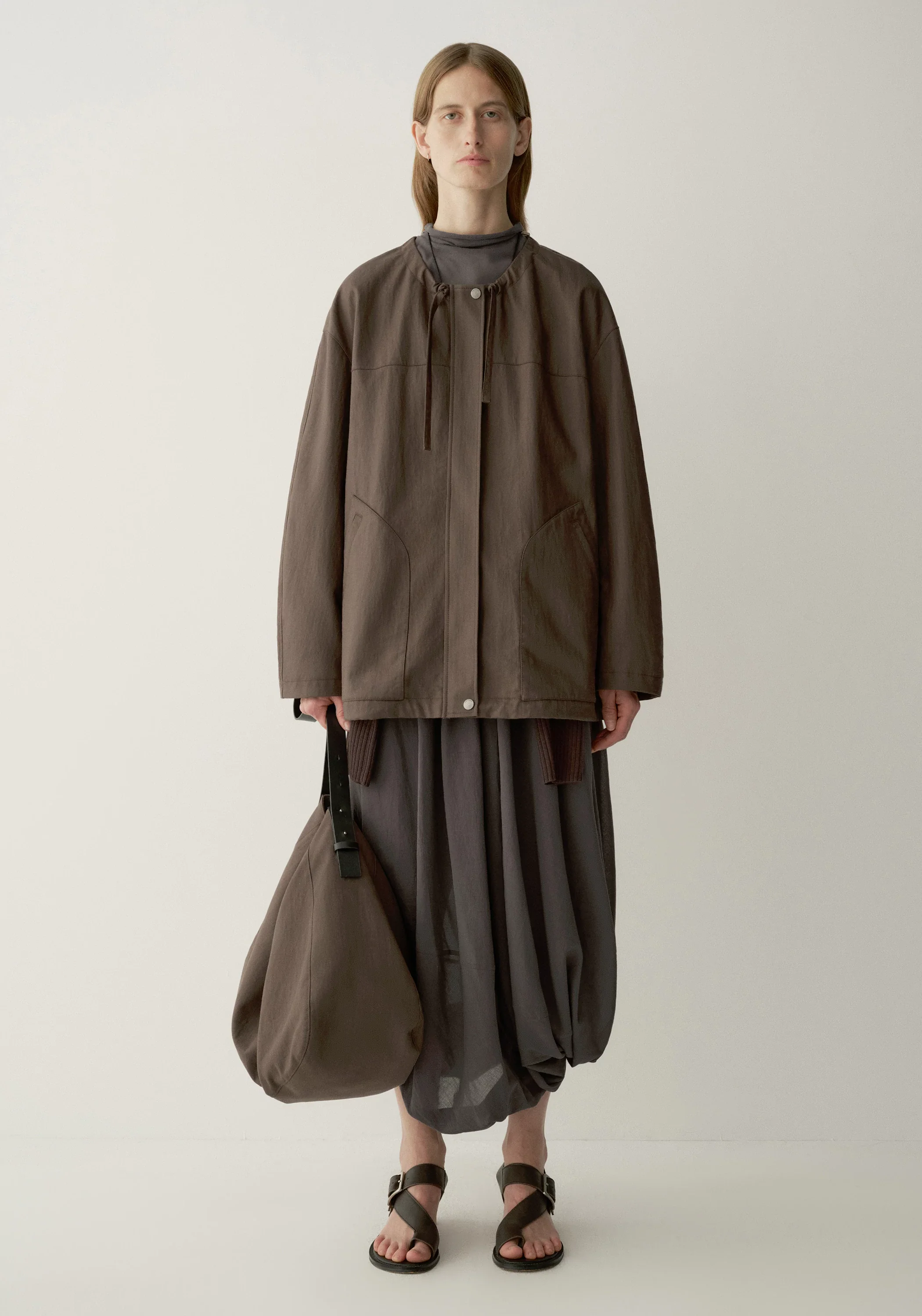 Drawstring Coated Jacket - Image 3