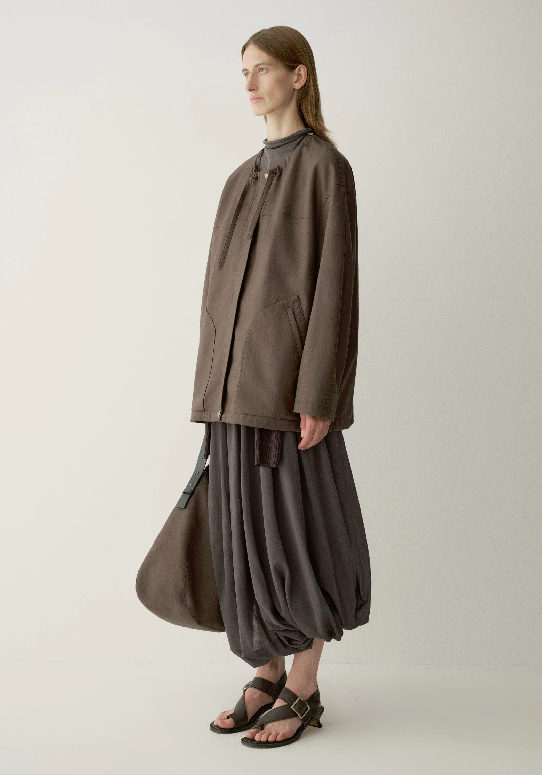 Drawstring Coated Jacket - Image 4