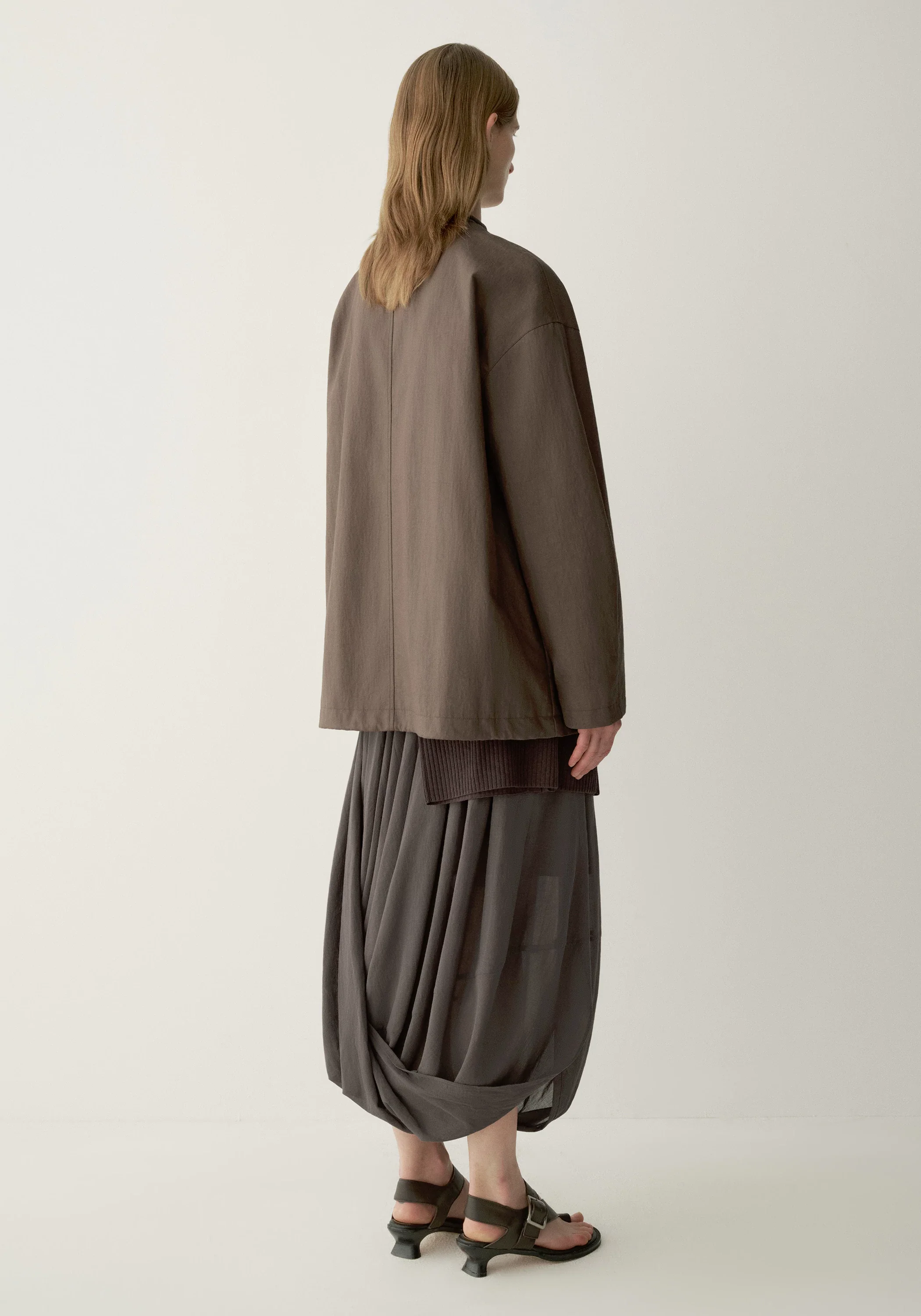 Drawstring Coated Jacket - Image 5