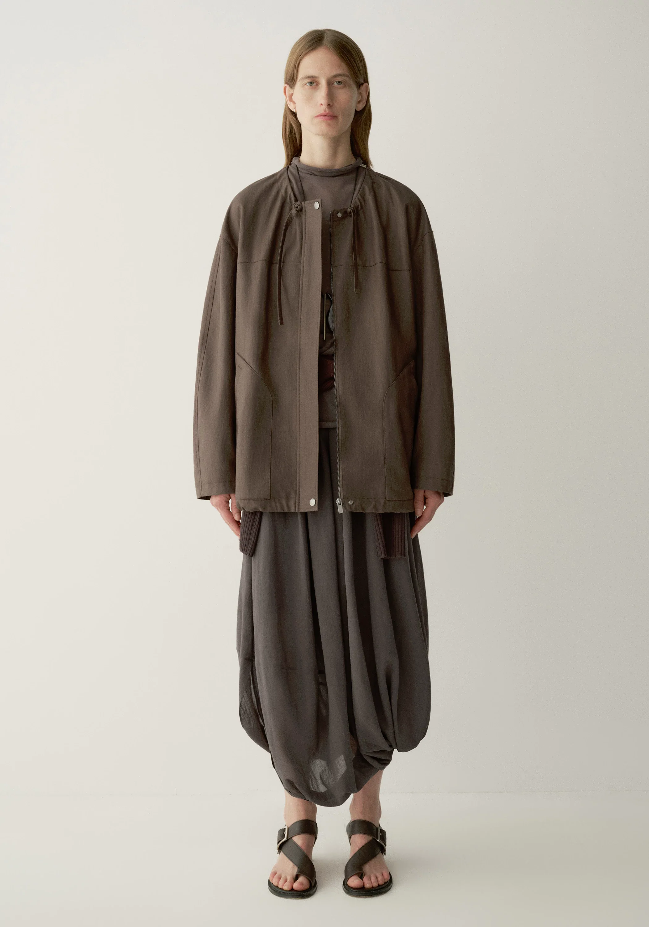 Drawstring Coated Jacket - Image 6