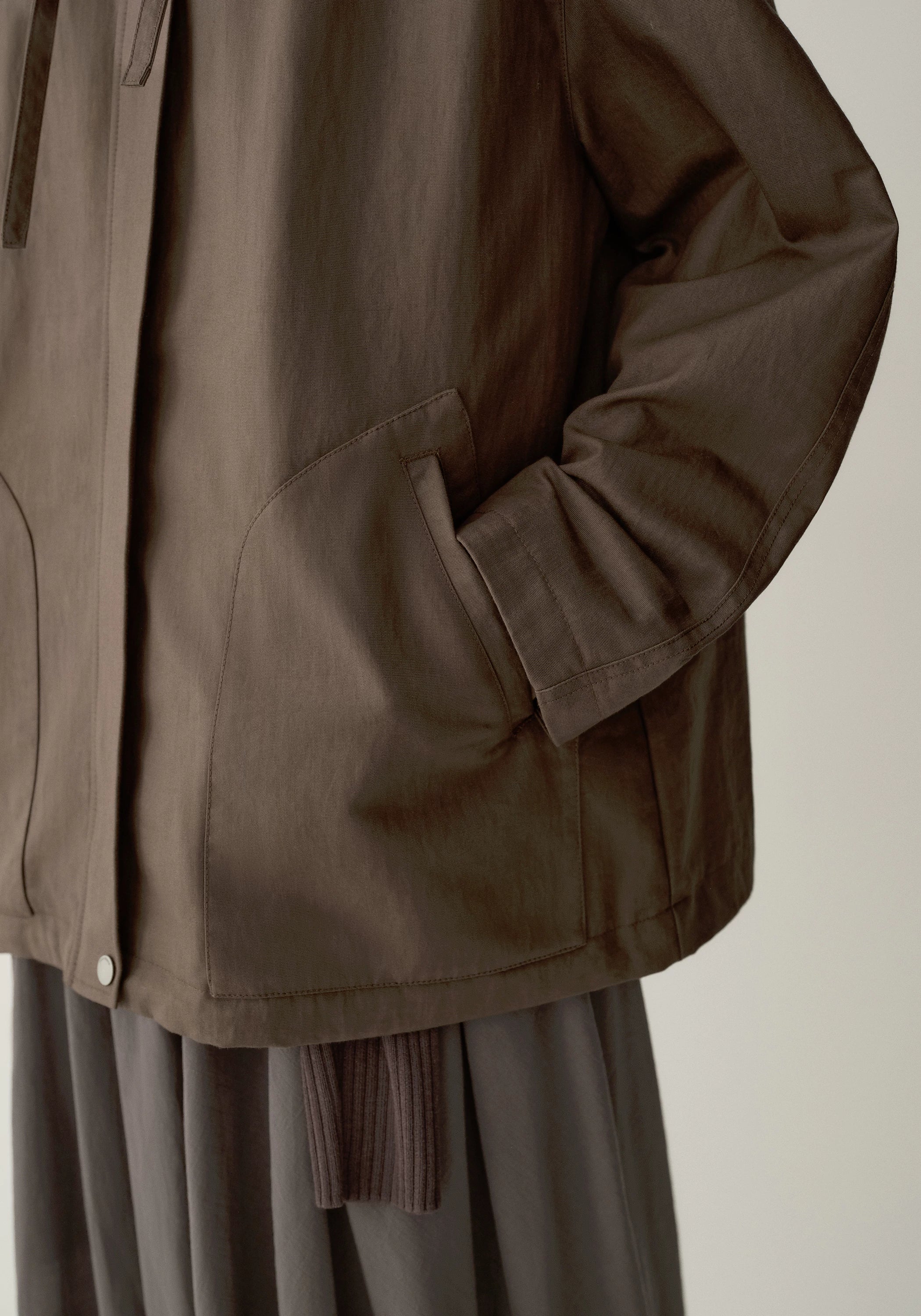 Drawstring Coated Jacket - Image 9