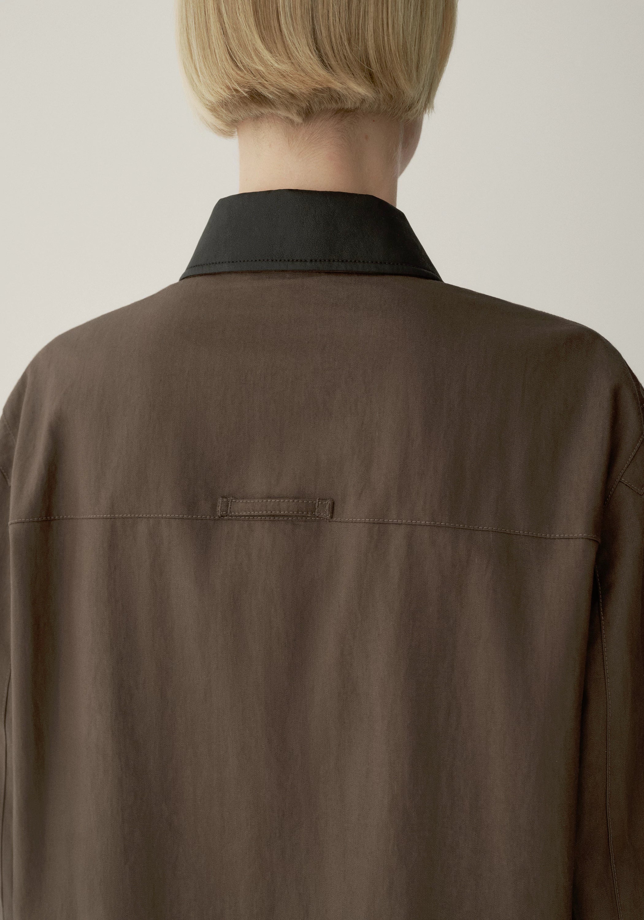Contrast-collar Coated Jacket - Image 16