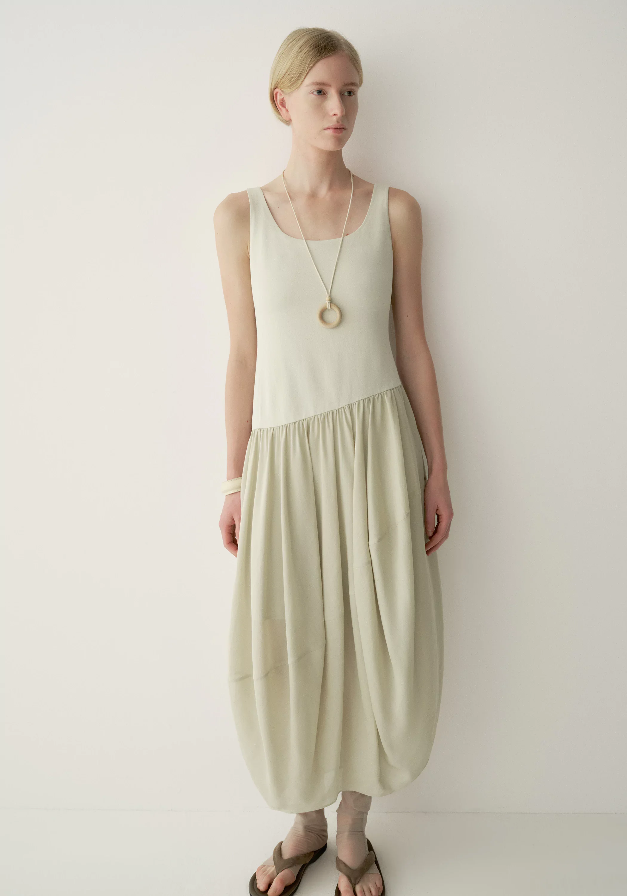 Gathered-panel Dress - Image 18