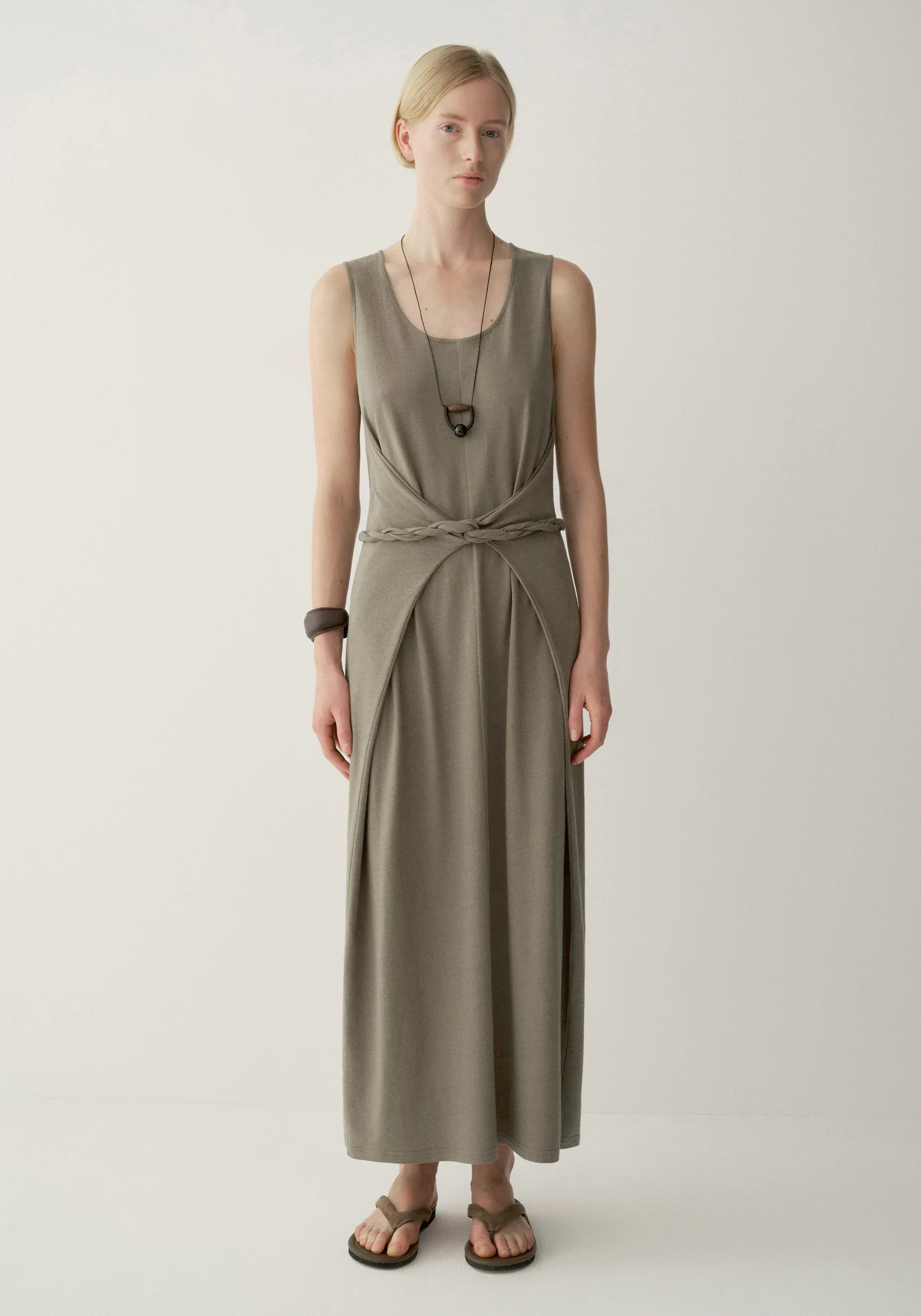 Silk Knot-waist Dress - Image 14