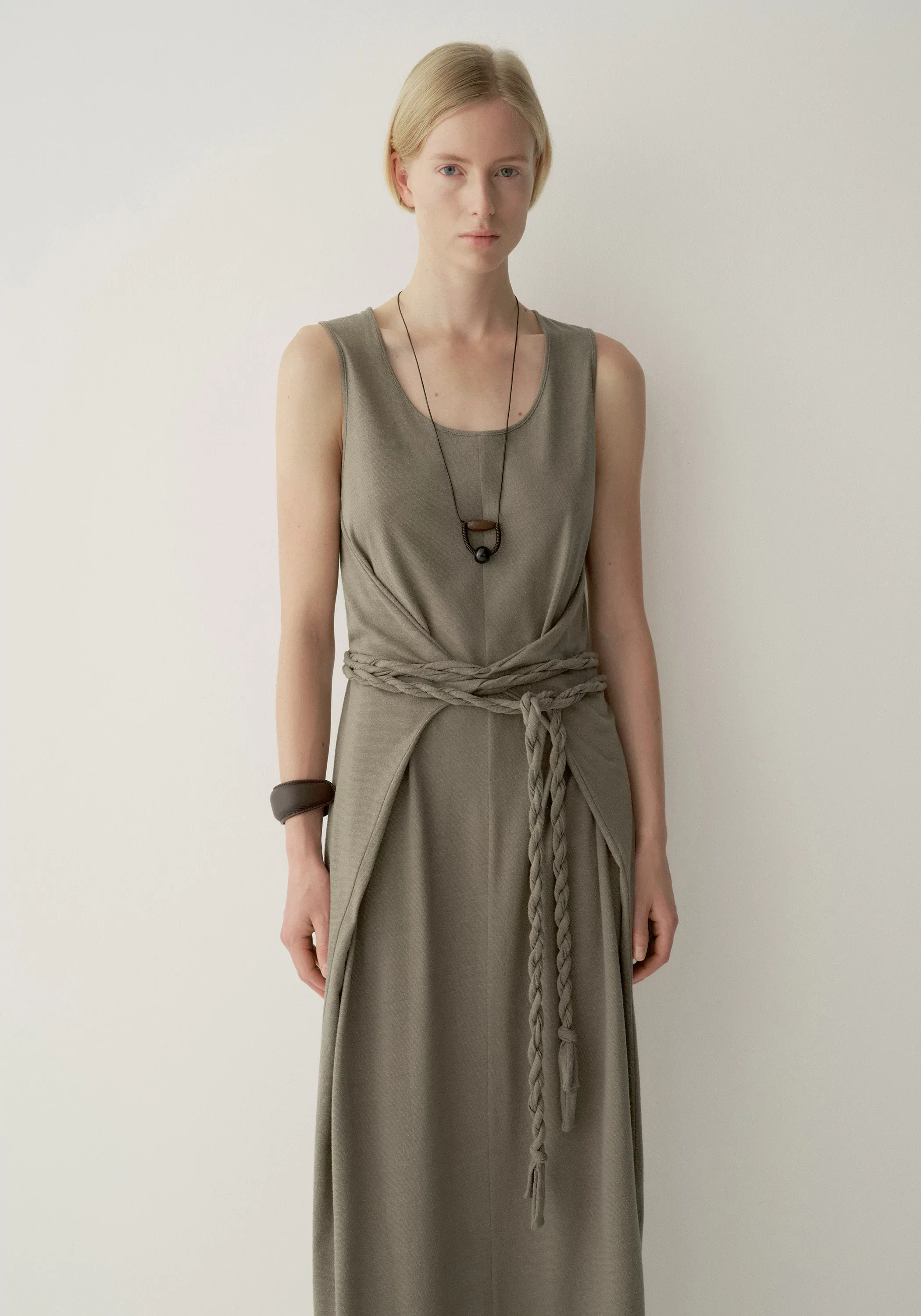 Silk Knot-waist Dress - Image 15