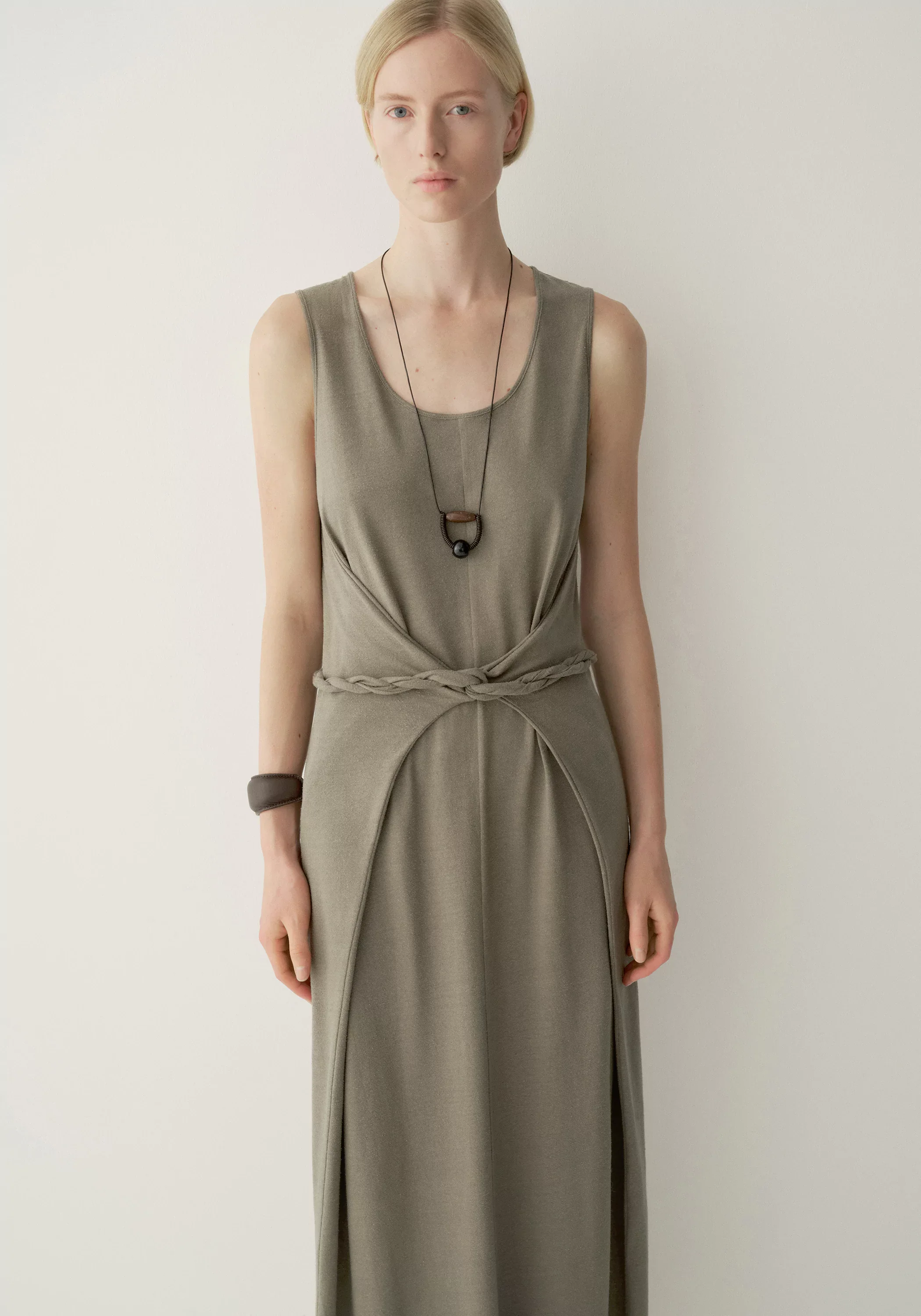Silk Knot-waist Dress - Image 16