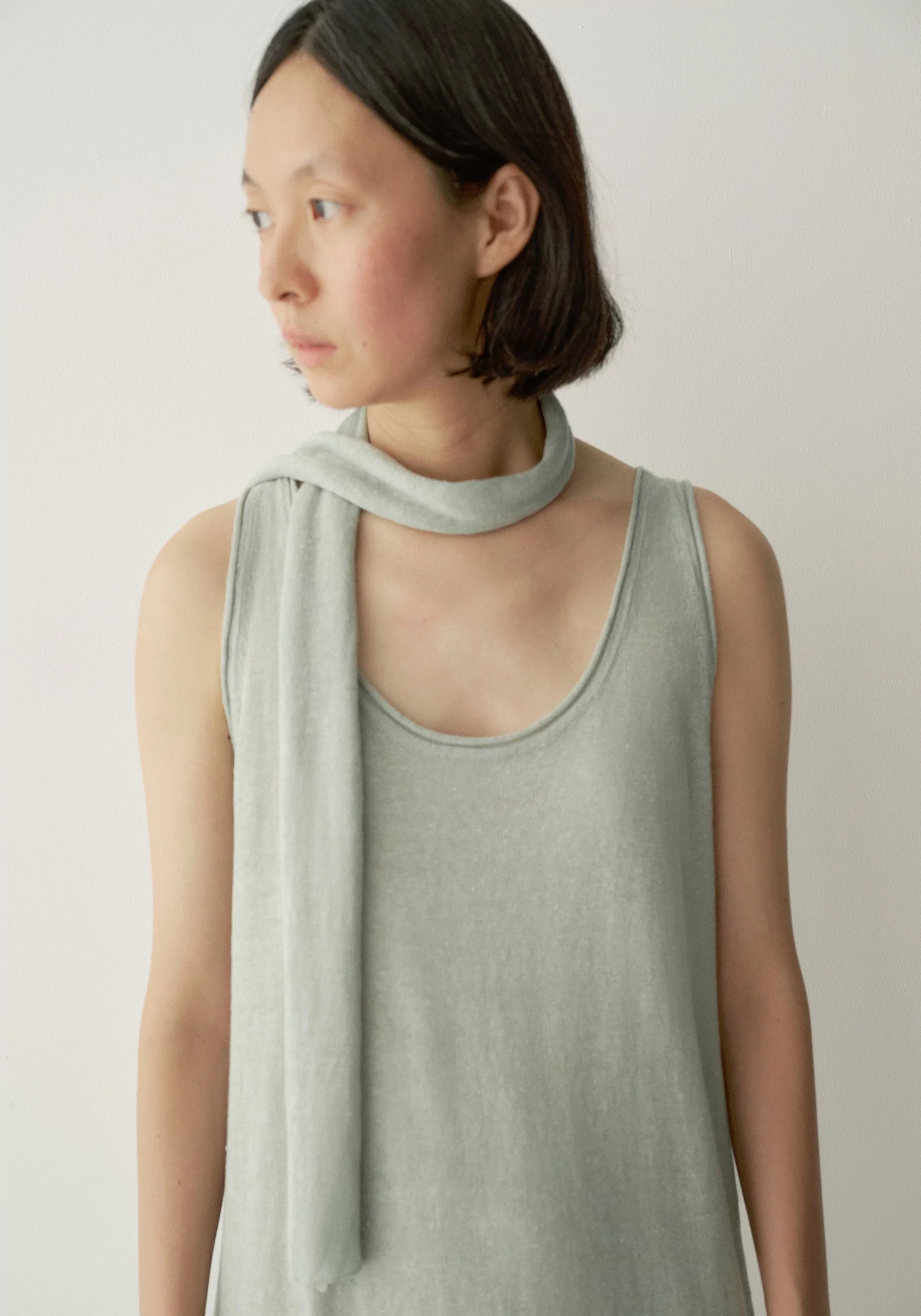 Linen Knitted Scarf - Image 8