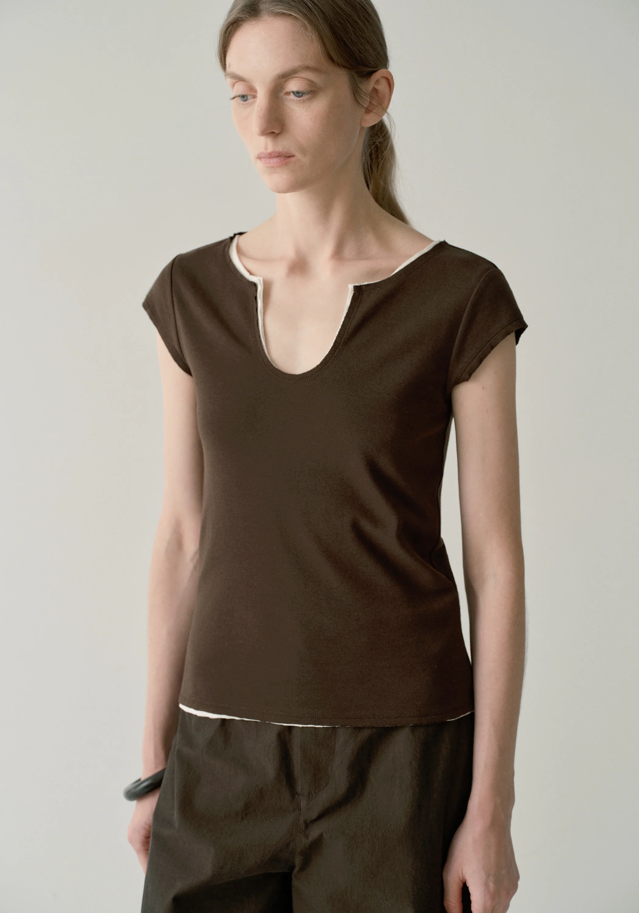 U-neck Knitted T-shirt - Image 7